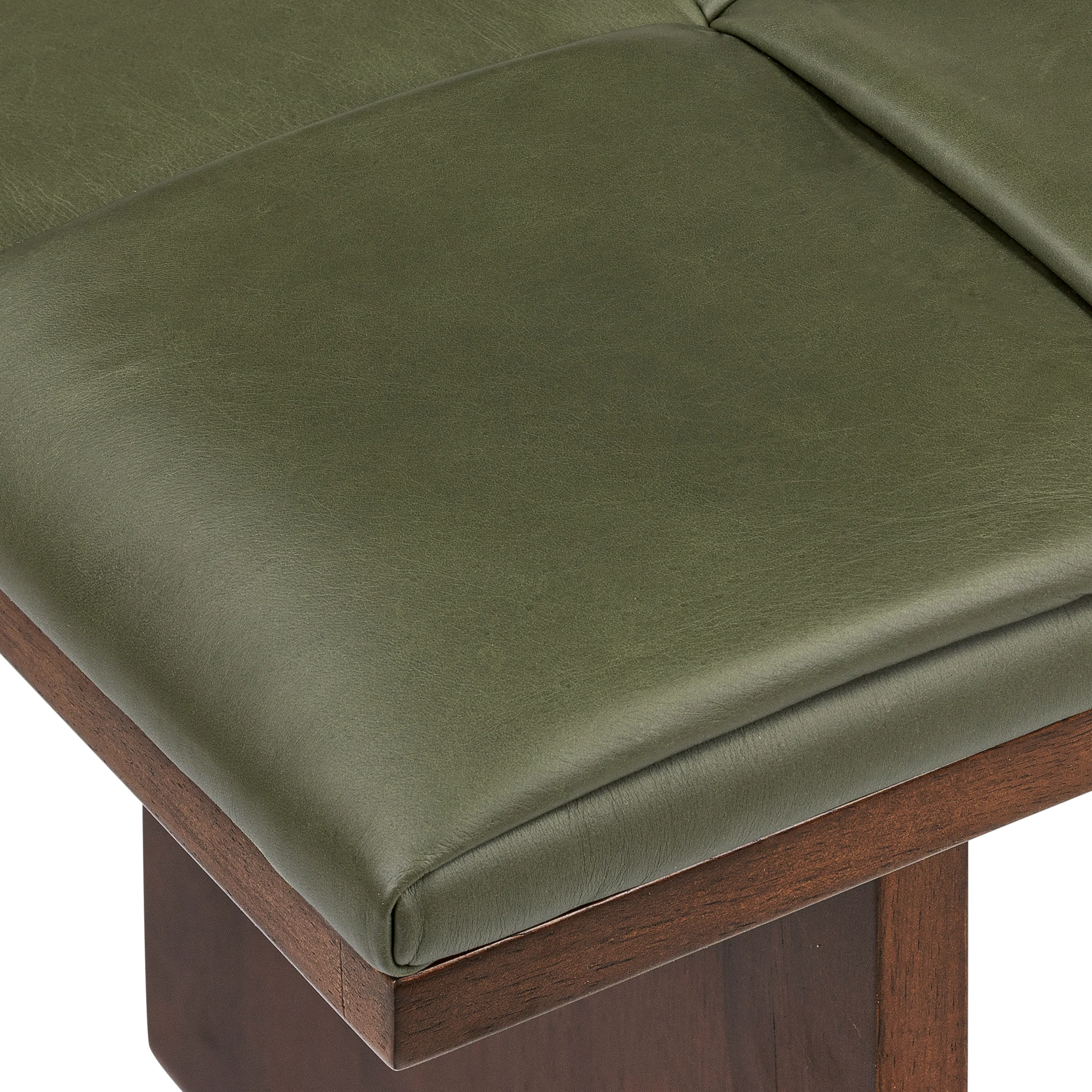Lapua 55" Leather Bench | Olivine Green - Image 8