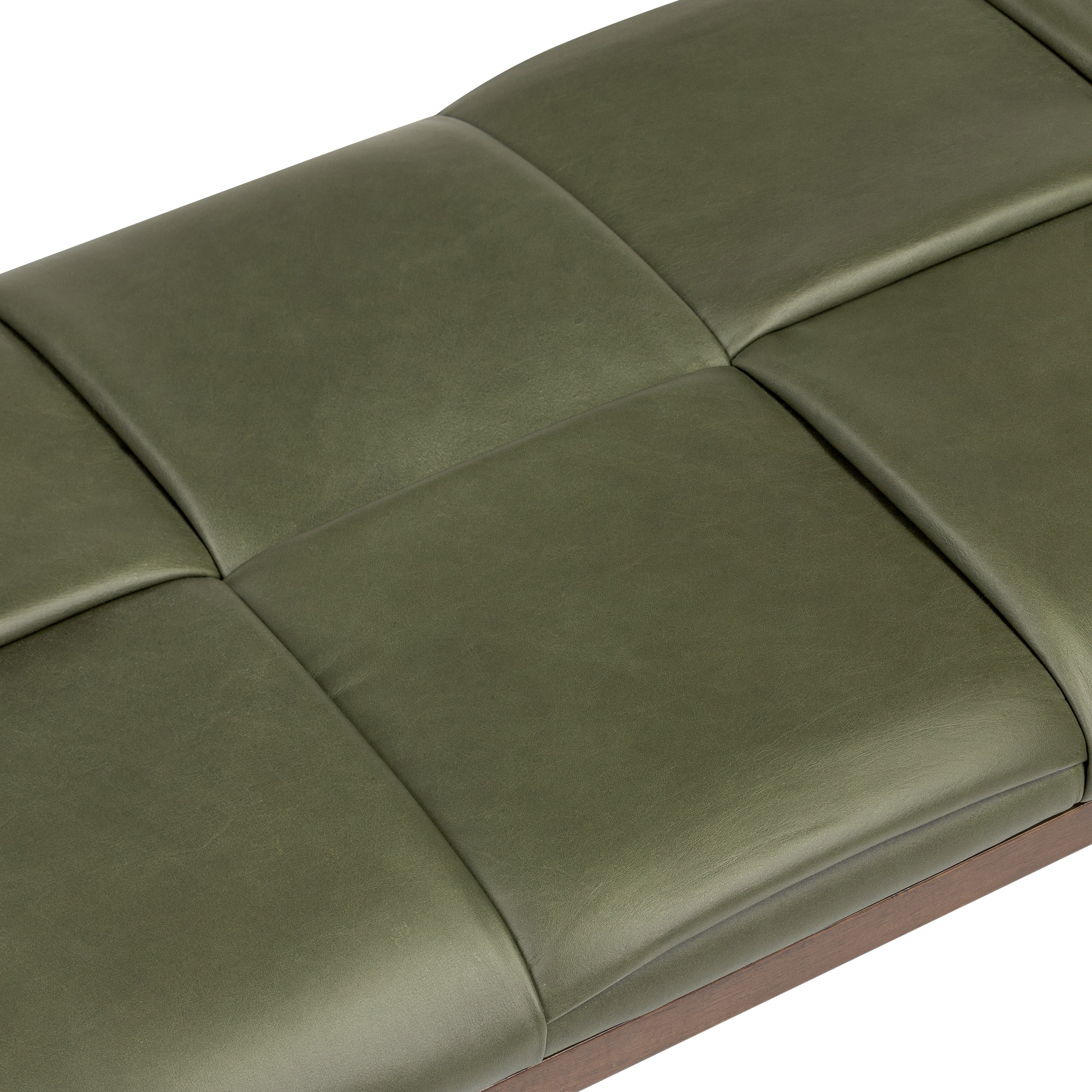 Lapua 55" Leather Bench | Olivine Green - Image 9