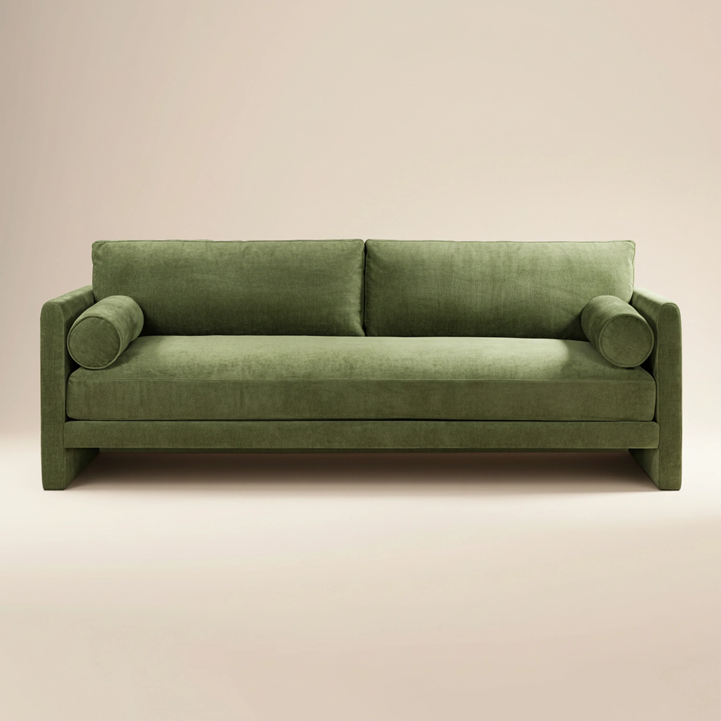 Lea 90.5" Sofa | Distressed Green Velvet