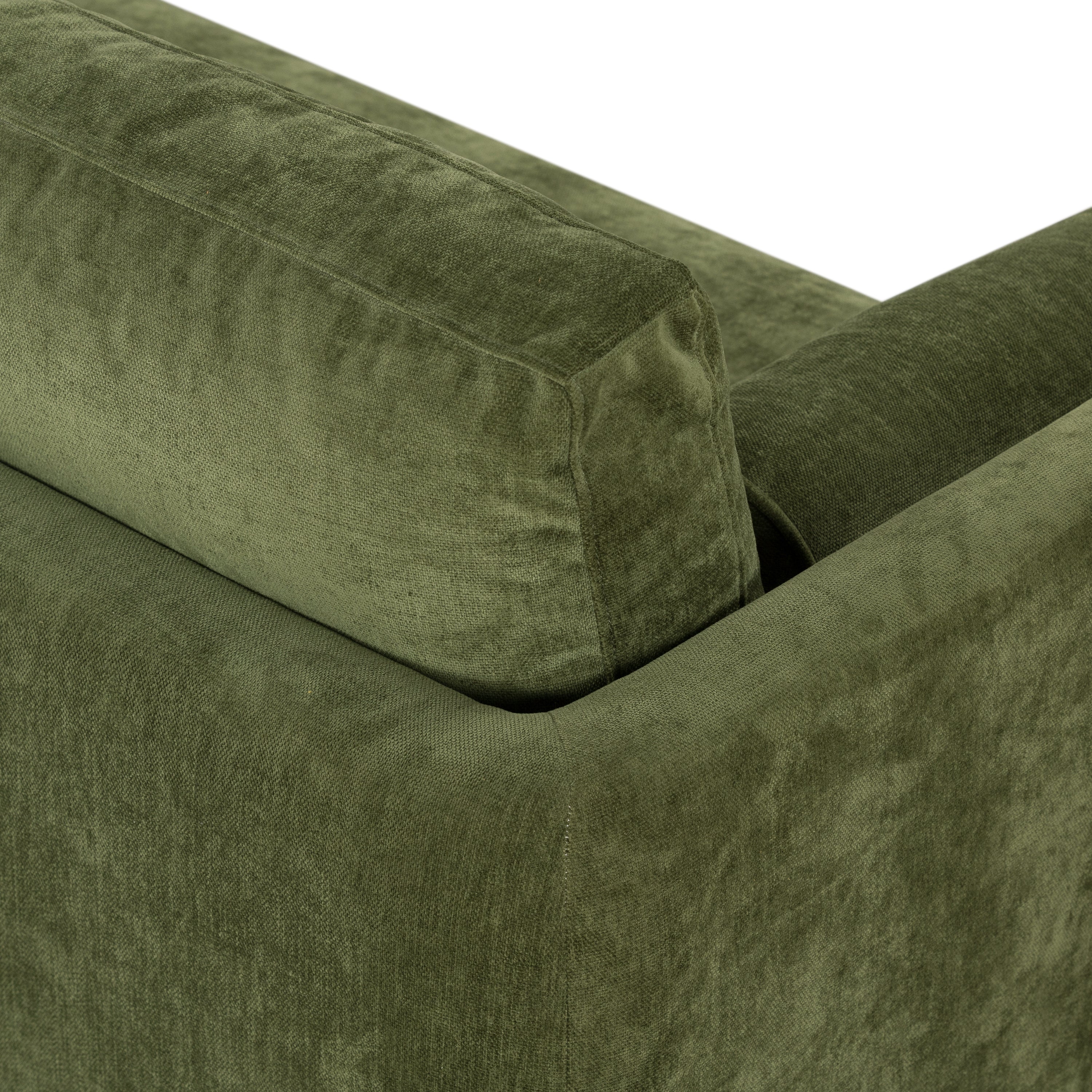 Lea 90.5" Sofa | Distressed Green Velvet - Image 12