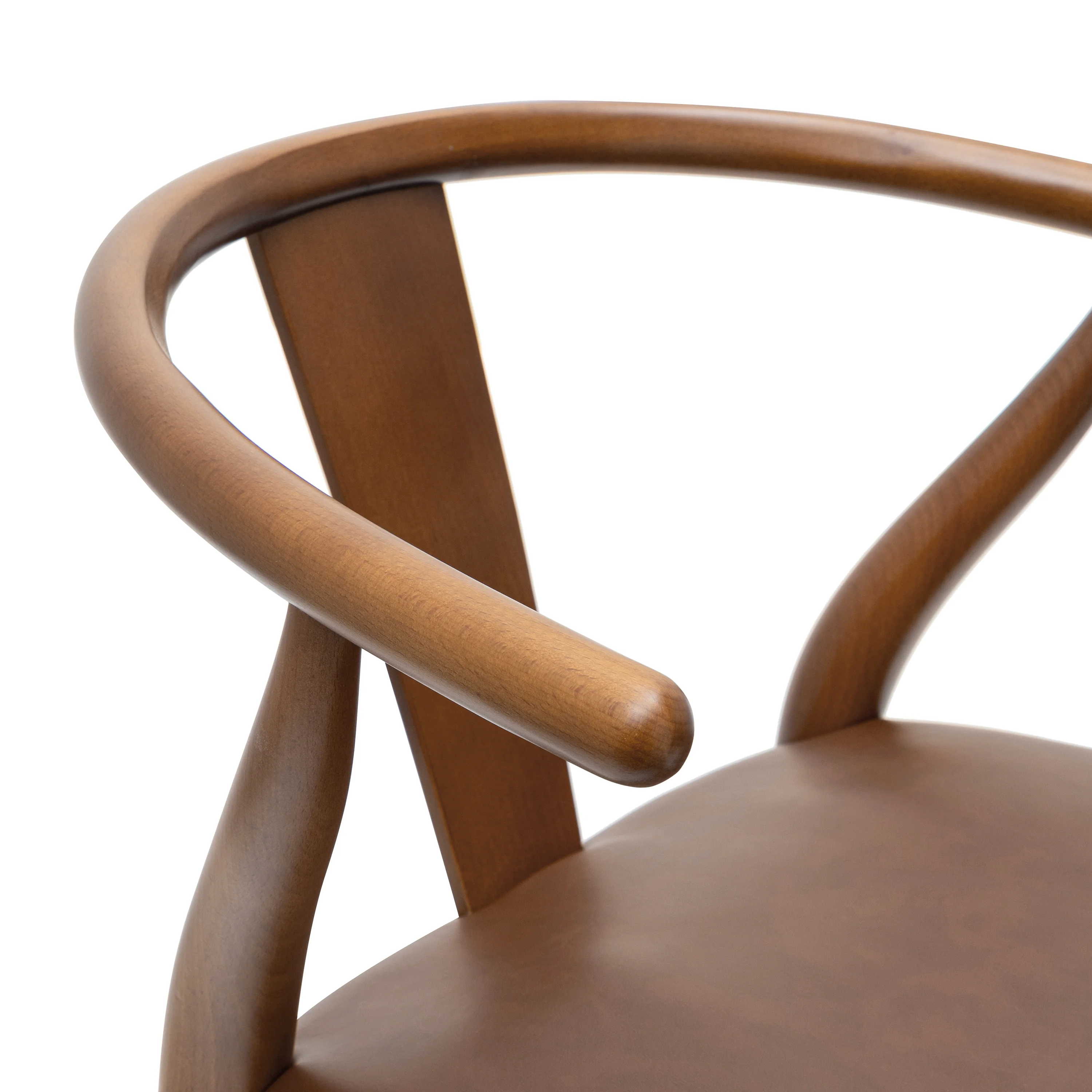 Lev Vegan Leather Dining Chair | Walnut | Set of 2 - Image 12