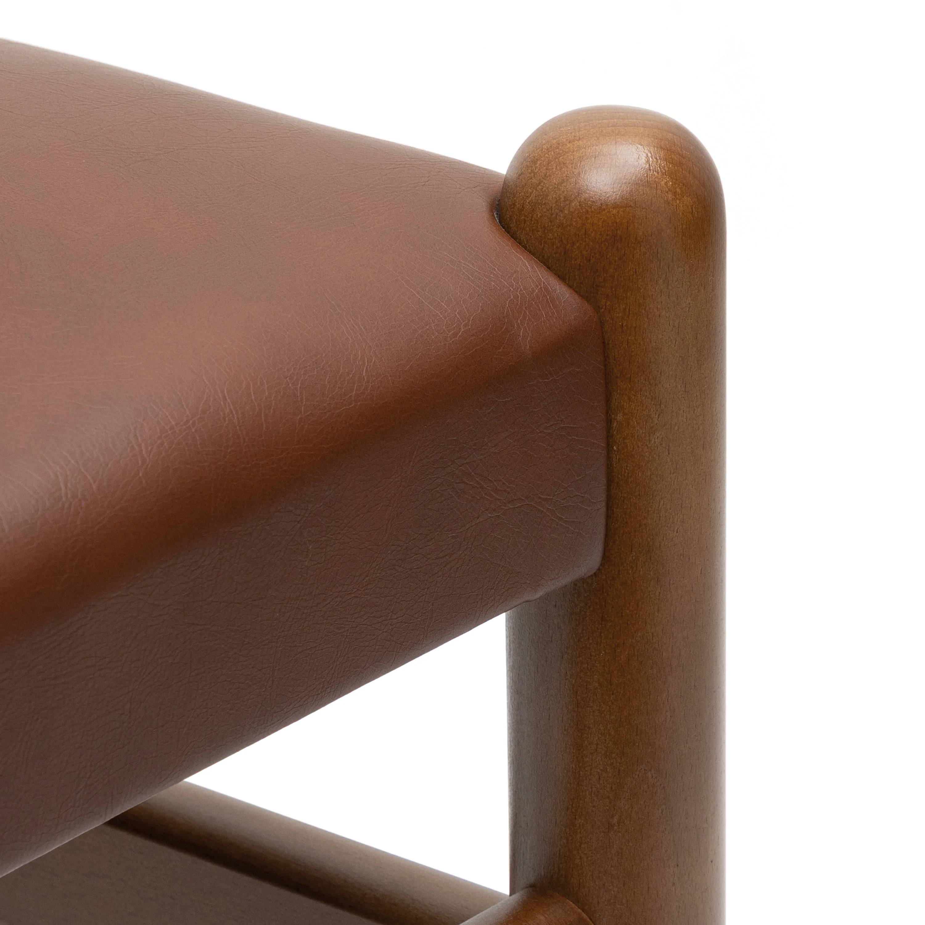 Lev Vegan Leather Dining Chair | Walnut | Set of 2 - Image 14