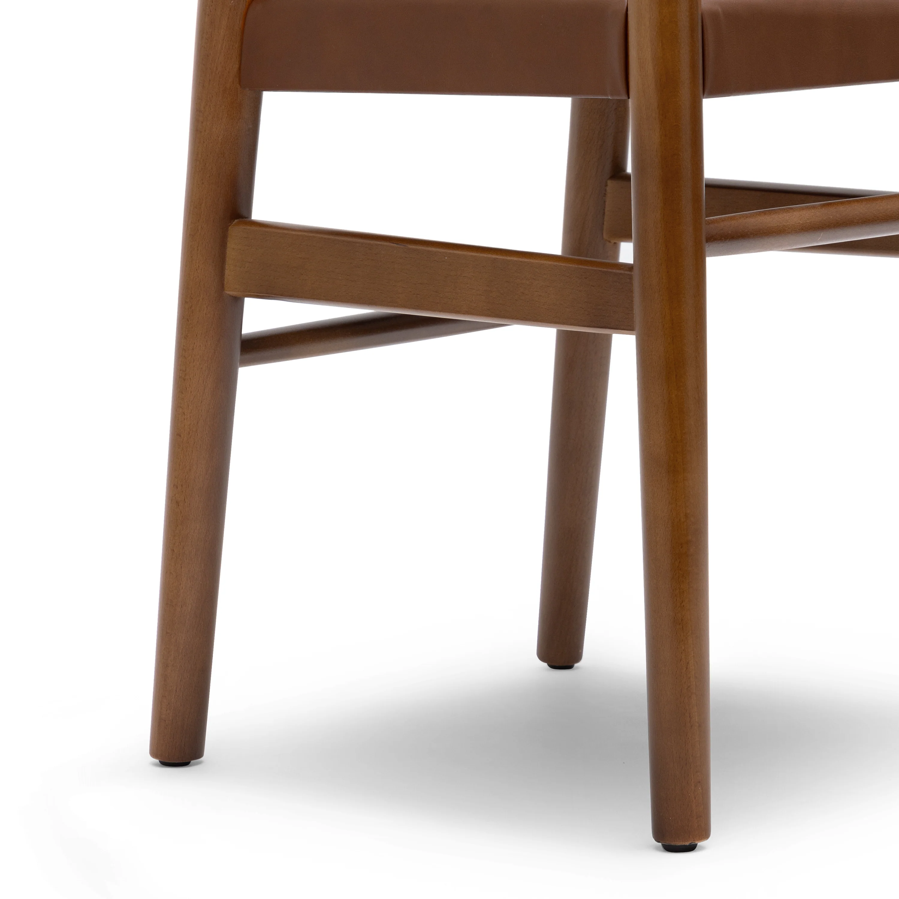 Lev Vegan Leather Dining Chair | Walnut | Set of 2 - Image 16