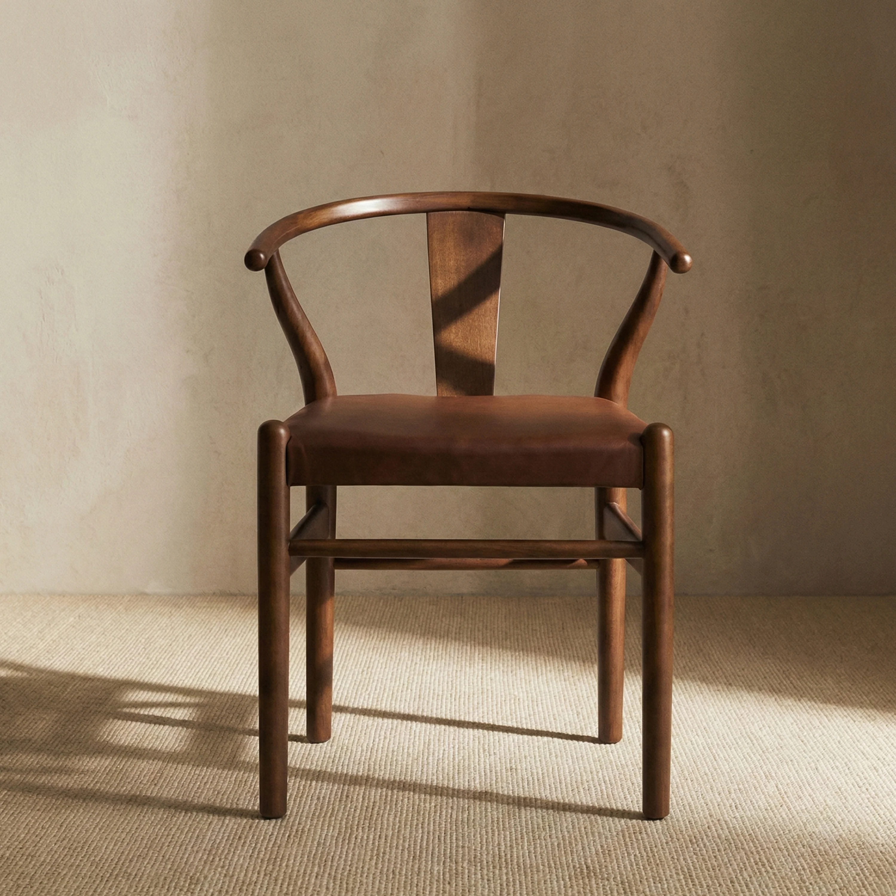 Lev Vegan Leather Dining Chair | Walnut | Set of 2 - Image 5