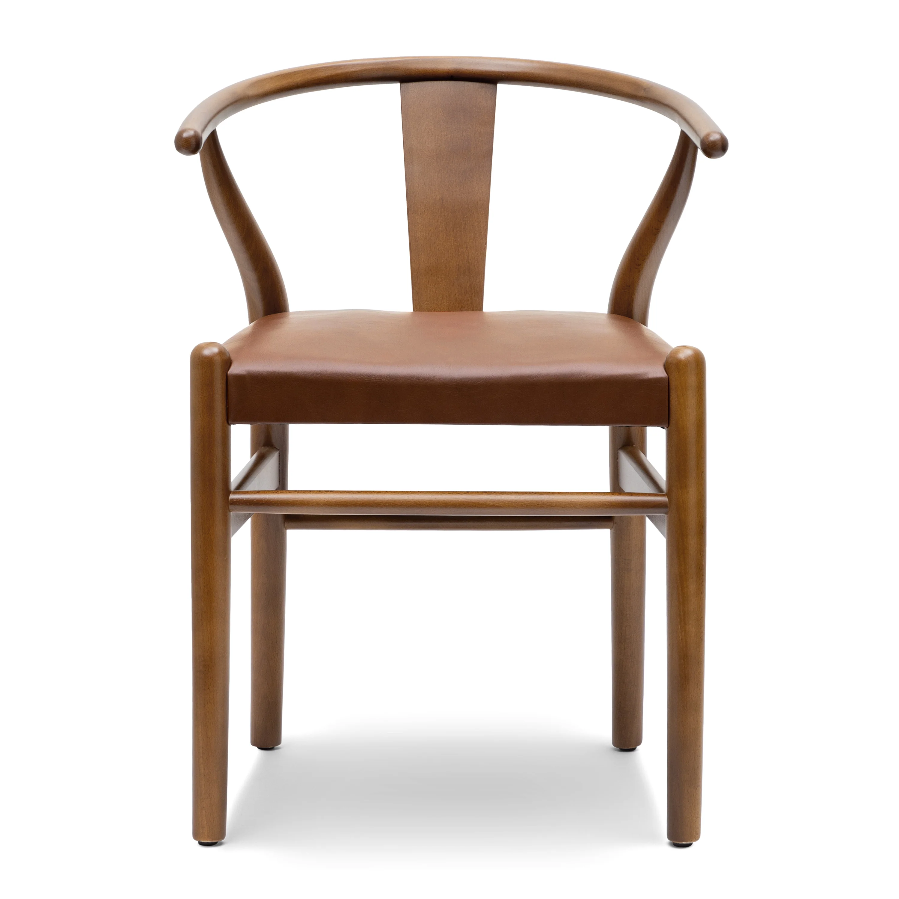 Lev Vegan Leather Dining Chair | Walnut | Set of 2 - Image 6