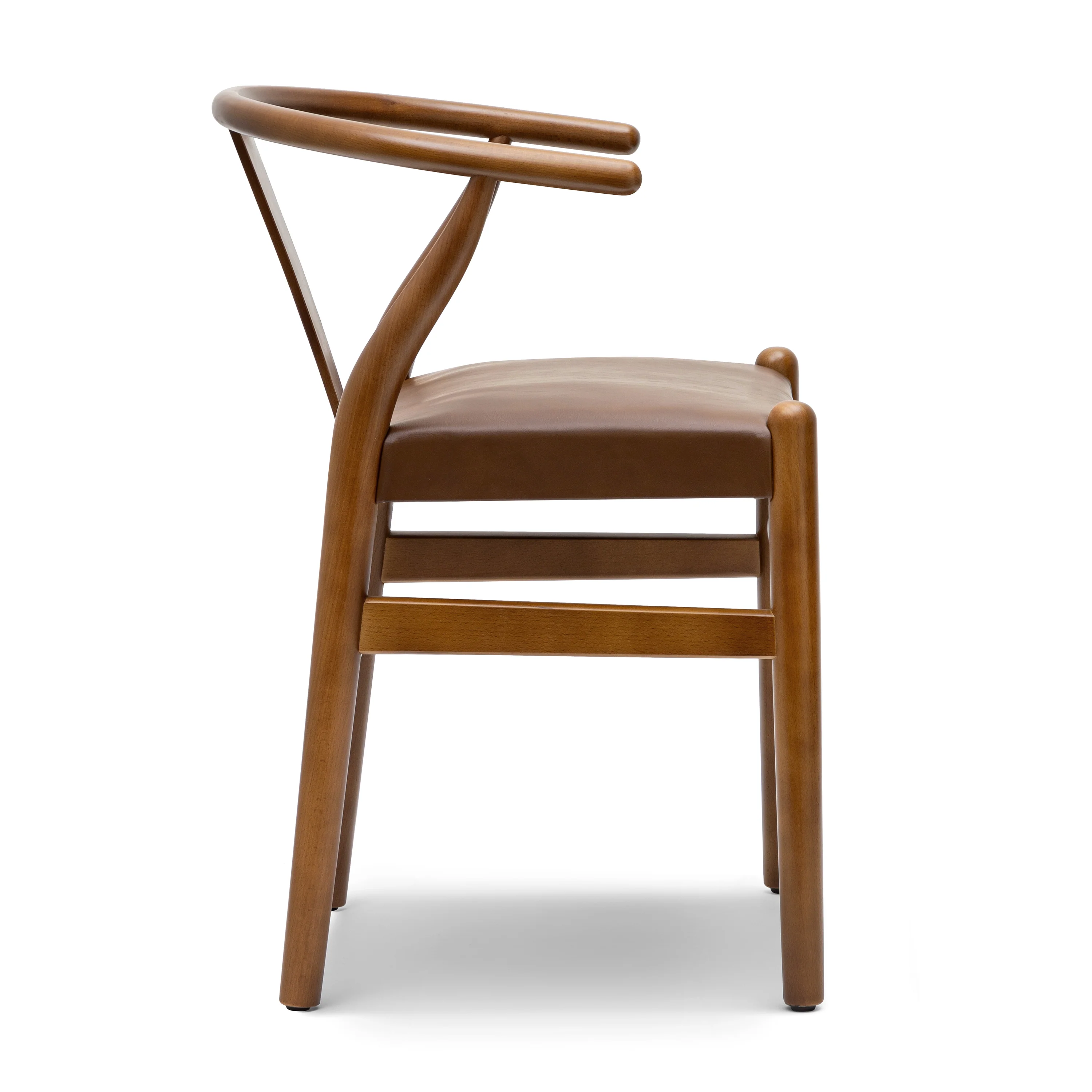 Lev Vegan Leather Dining Chair | Walnut | Set of 2 - Image 9