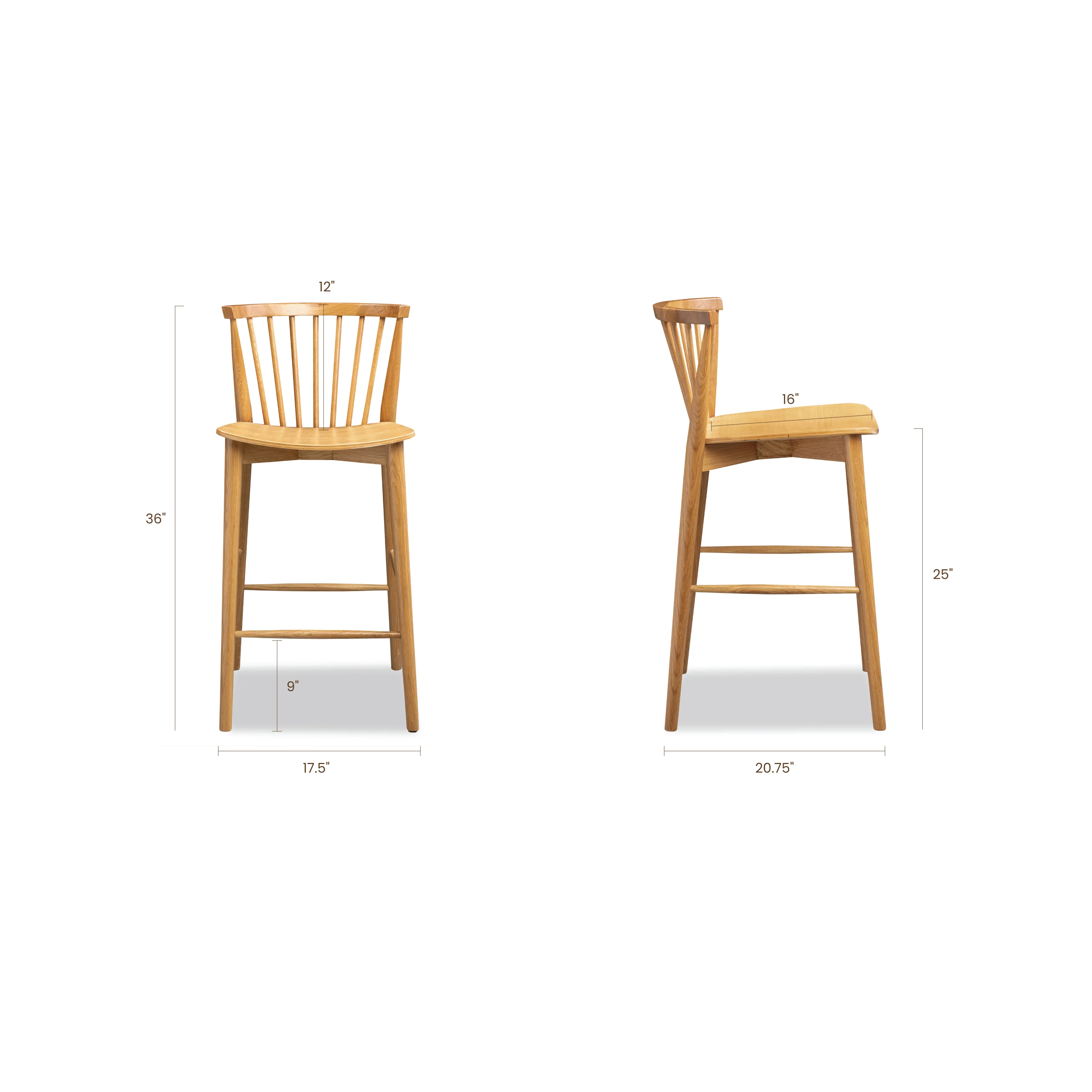 Ligna Counter Stool | Oak - Image 8