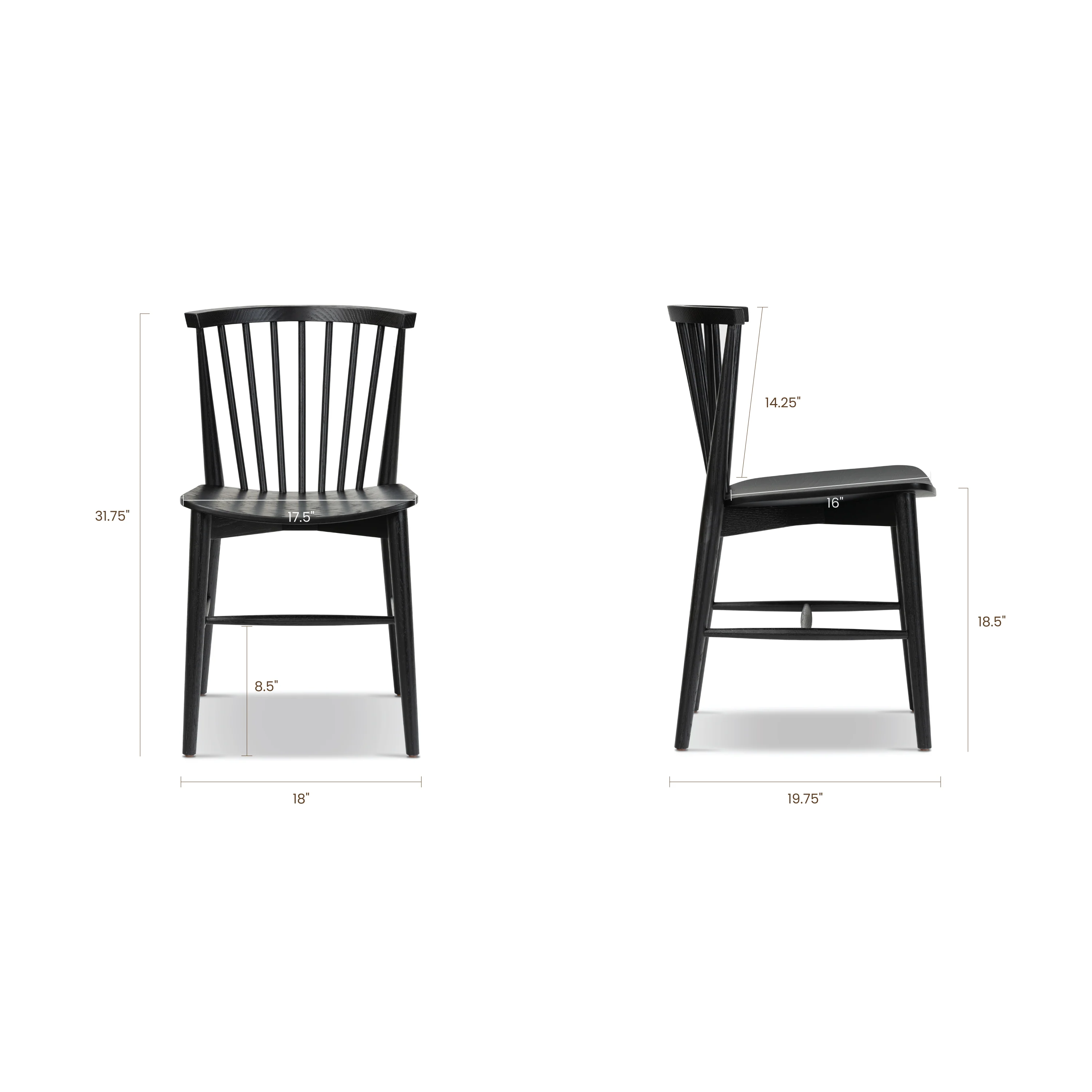Ligna Dining Chair | Black - Image 13