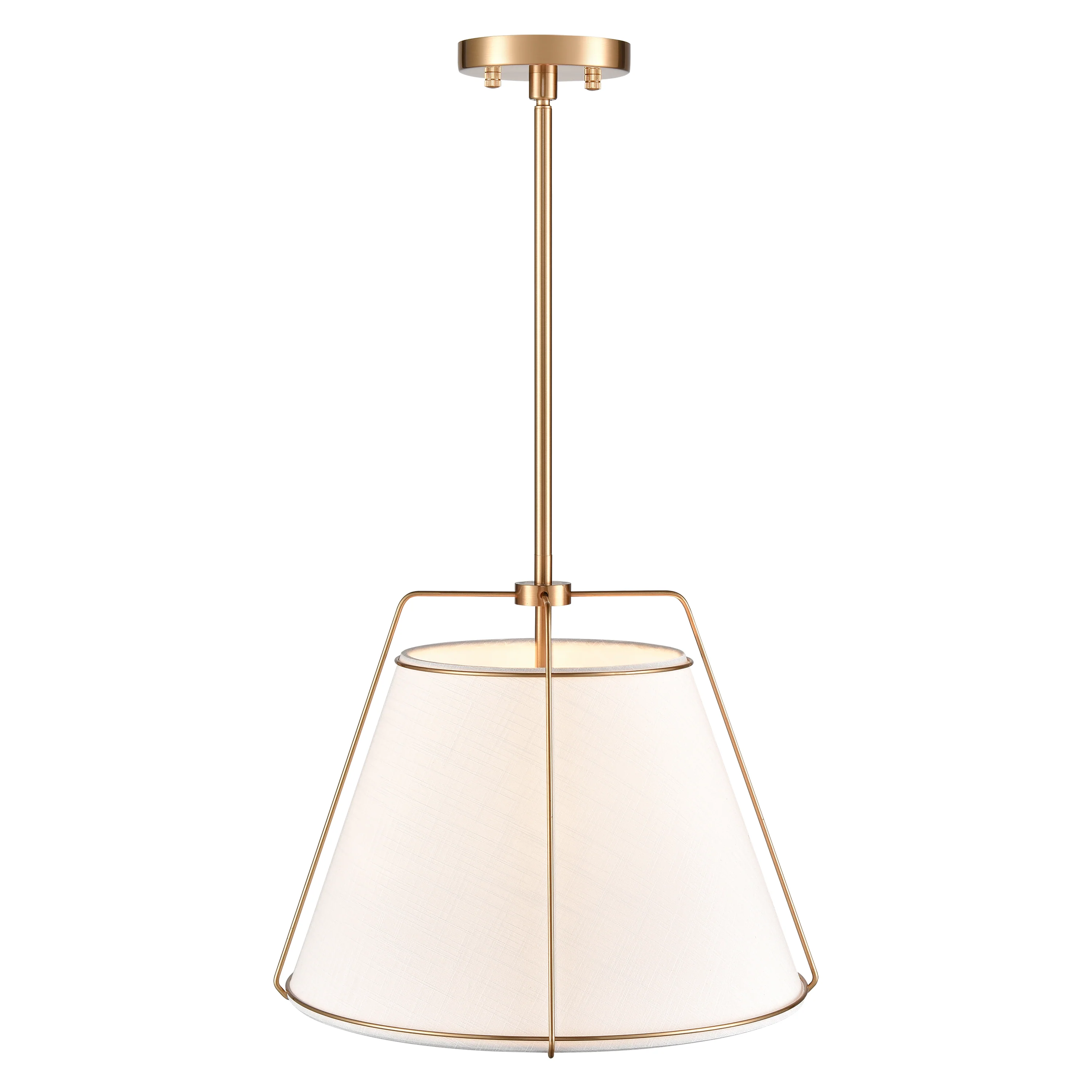Lise 15" Chandelier | Antique Brass/White - Image 11