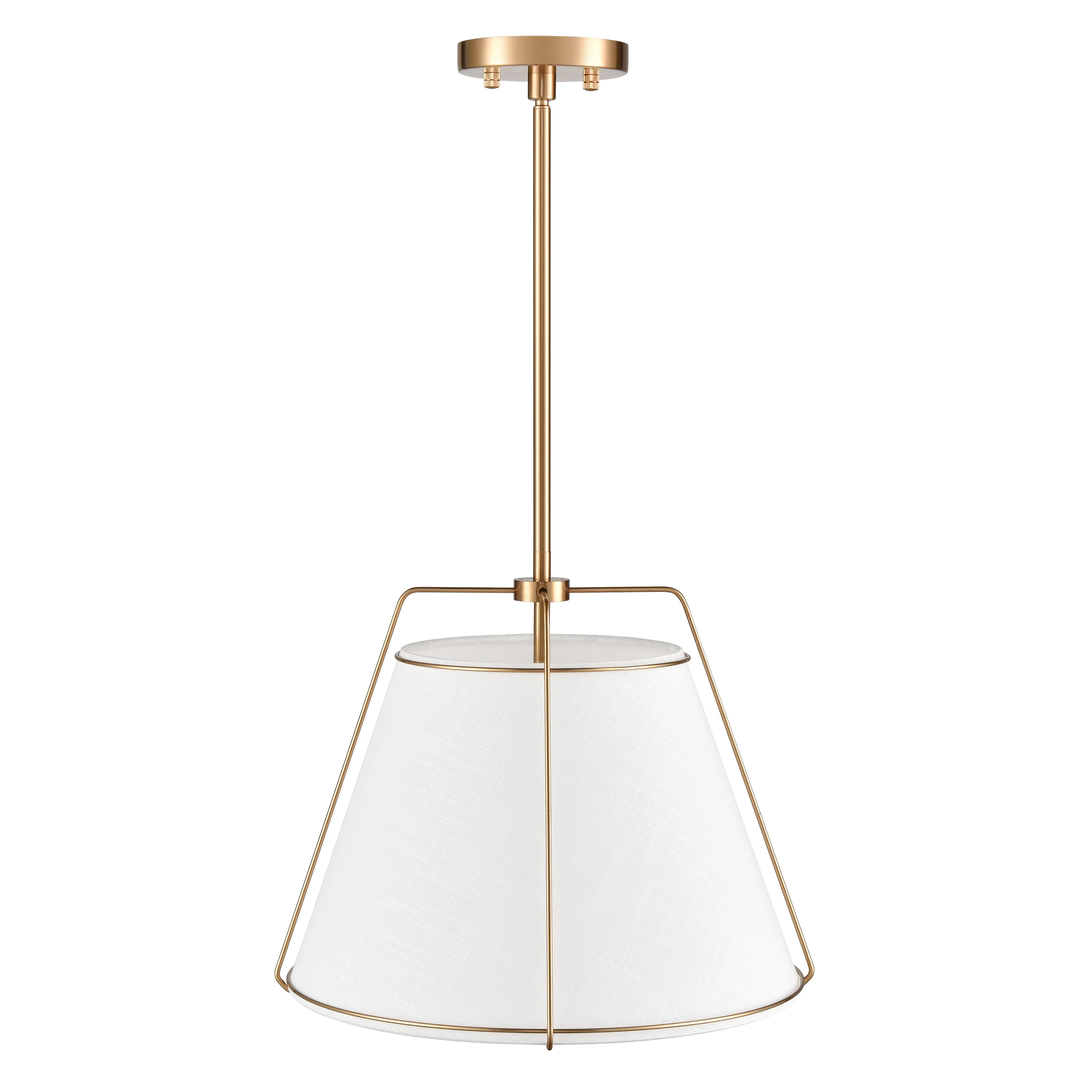 Lise 15" Chandelier | Antique Brass/White - Image 12