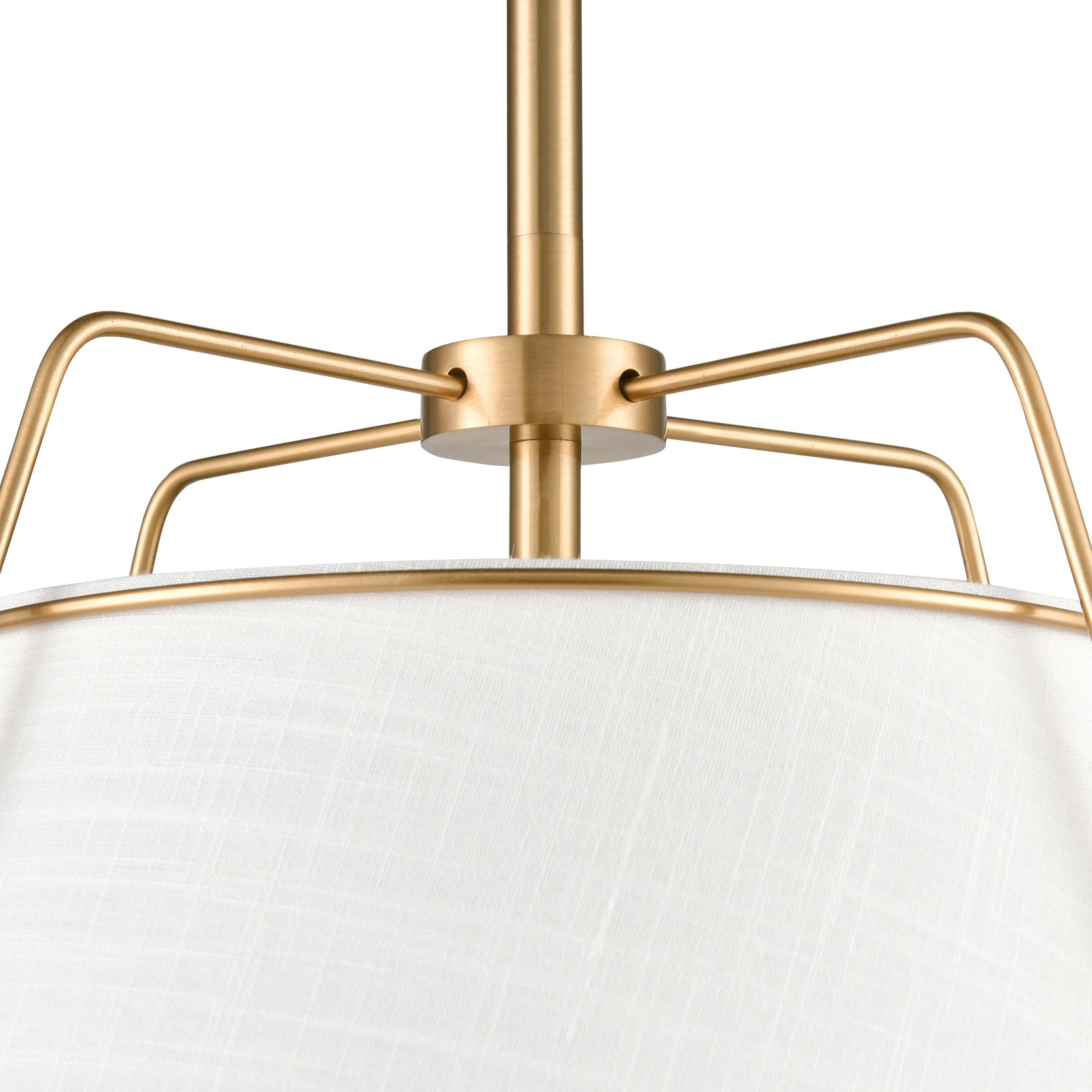 Lise 15" Chandelier | Antique Brass/White - Image 16
