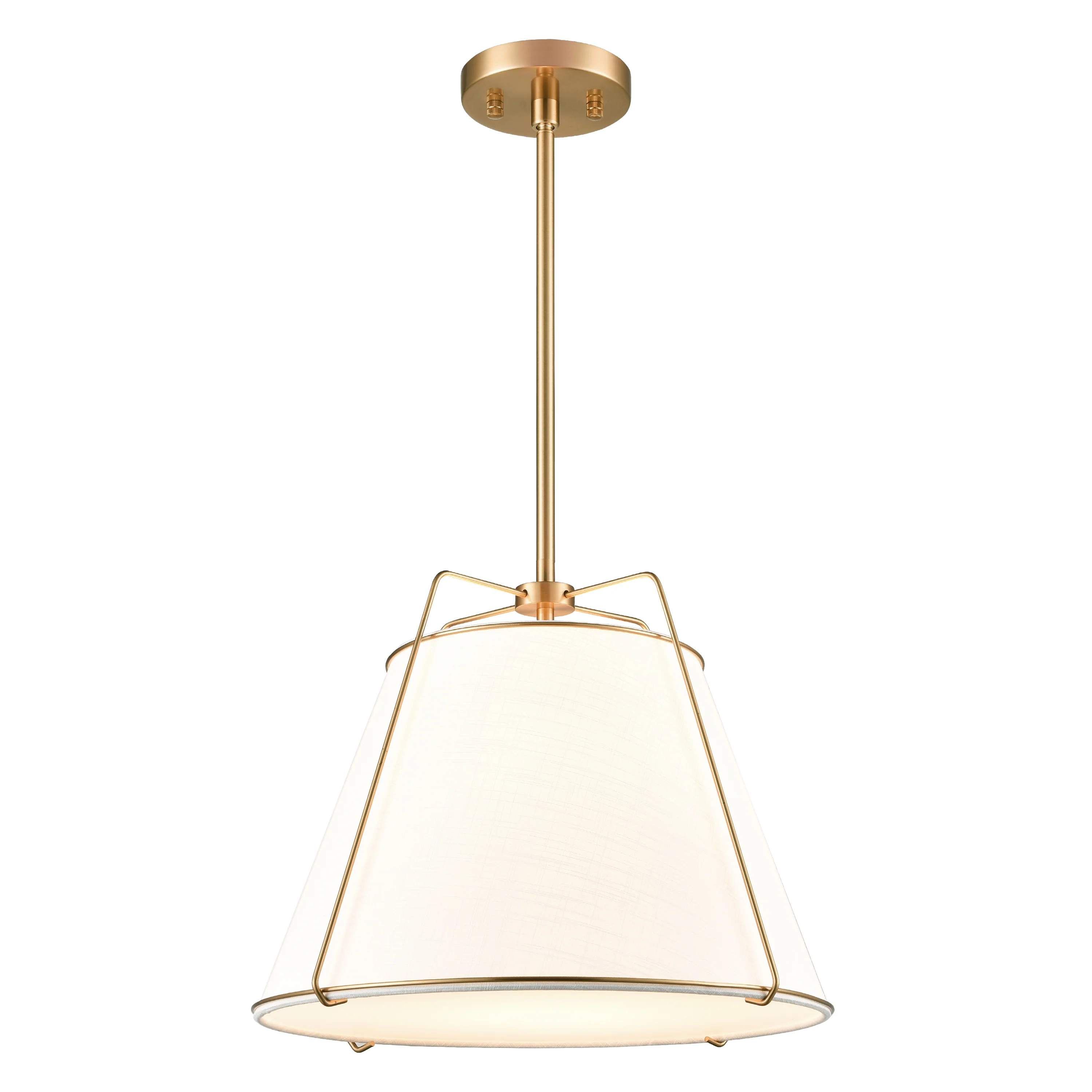 Lise 15" Chandelier | Antique Brass/White - Image 7