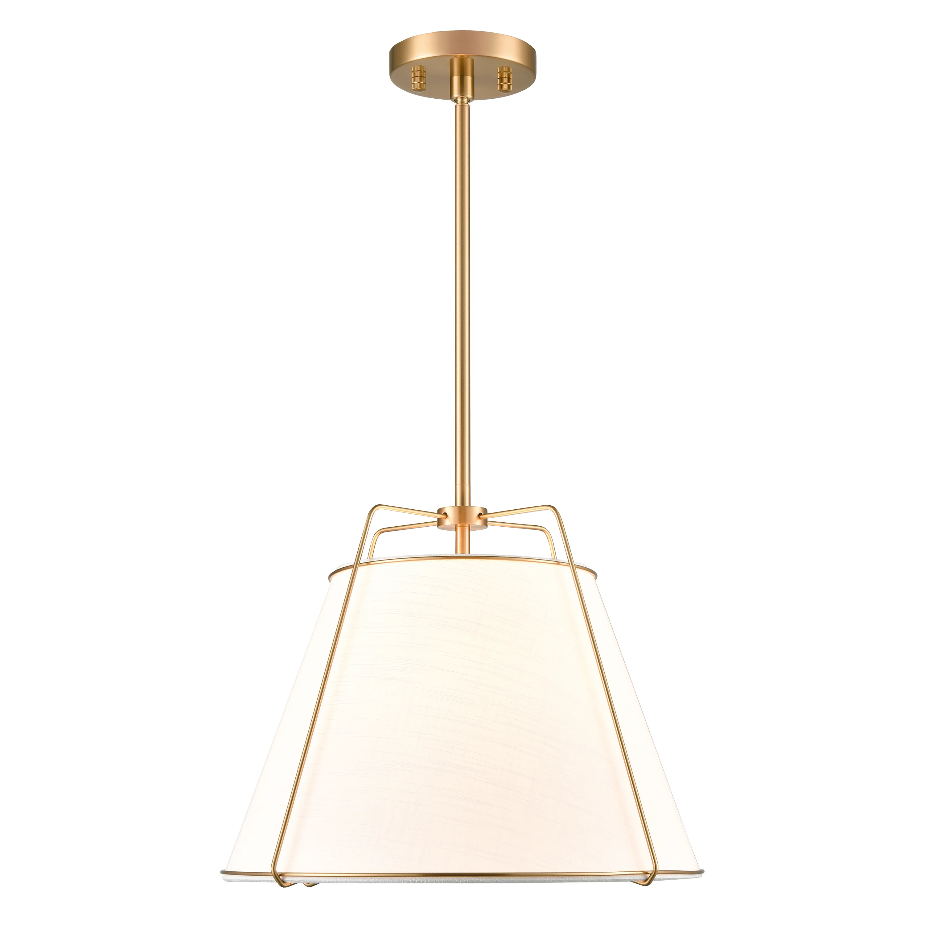 Lise 15" Chandelier | Antique Brass/White - Image 9