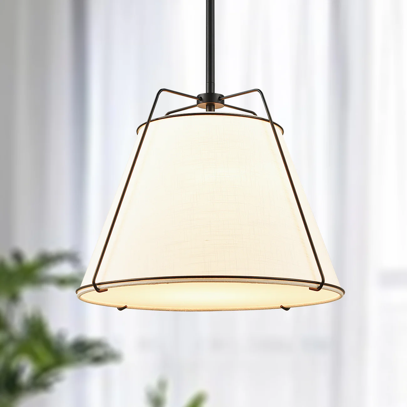 Lise 15" Chandelier | Black/White - Image 3