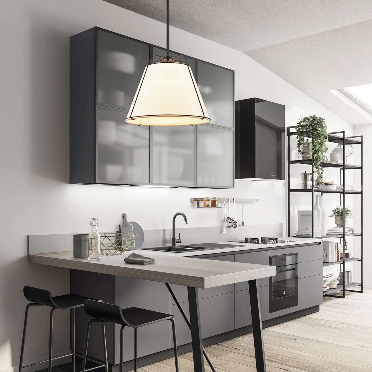 Lise 15" Chandelier | Black/White - Image 5