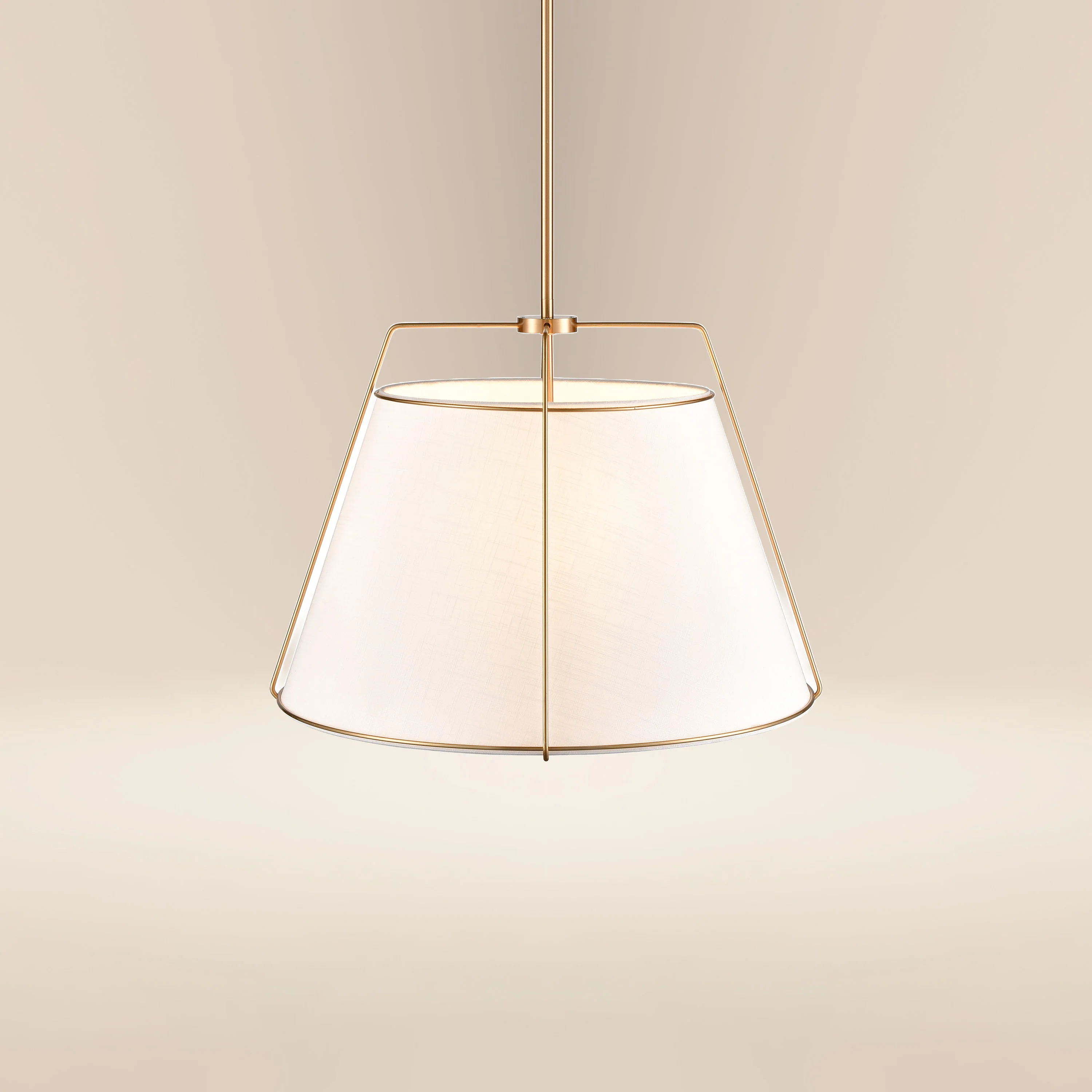 Lise 22" Chandelier | Antique Brass/White
