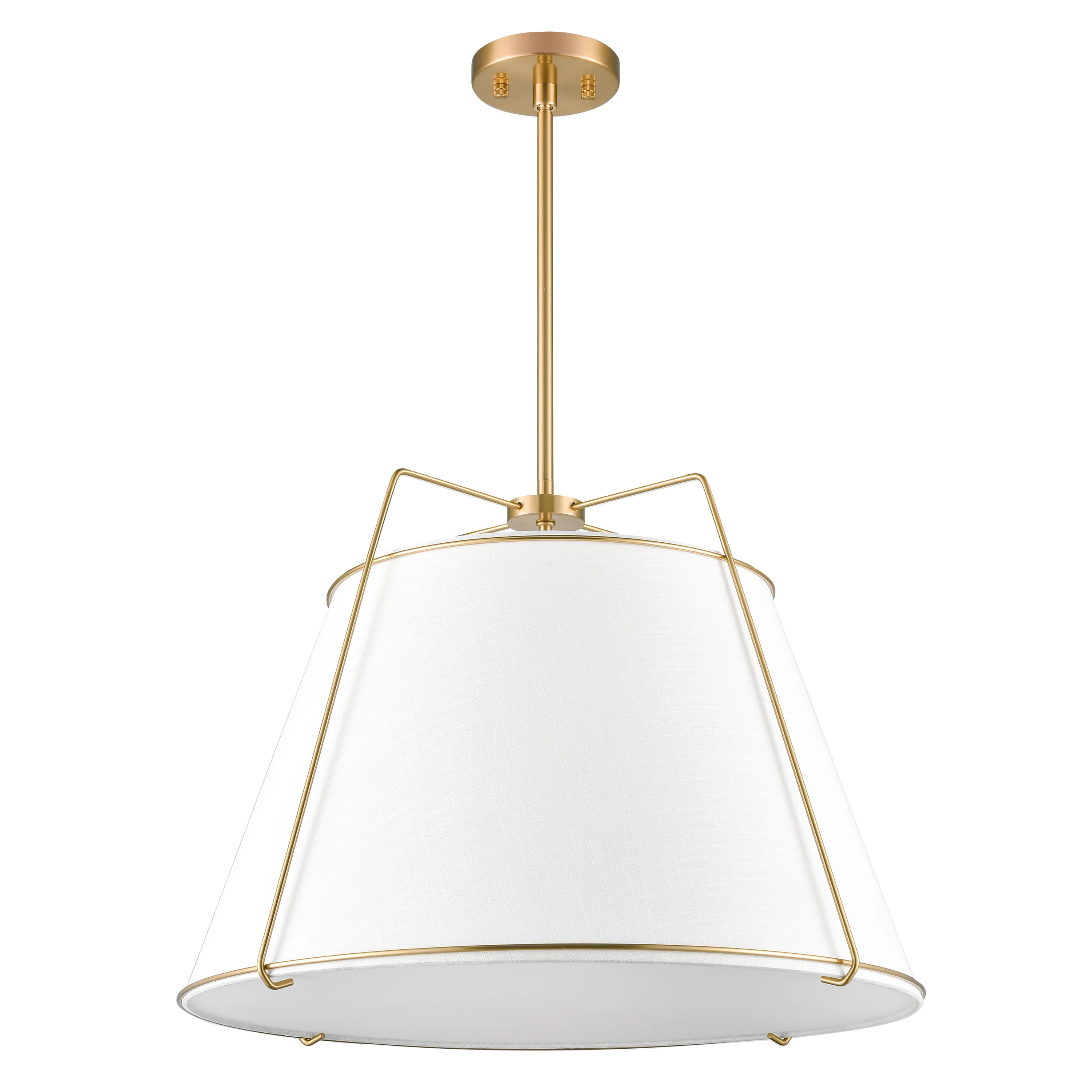 Lise 22" Chandelier | Antique Brass/White - Image 8