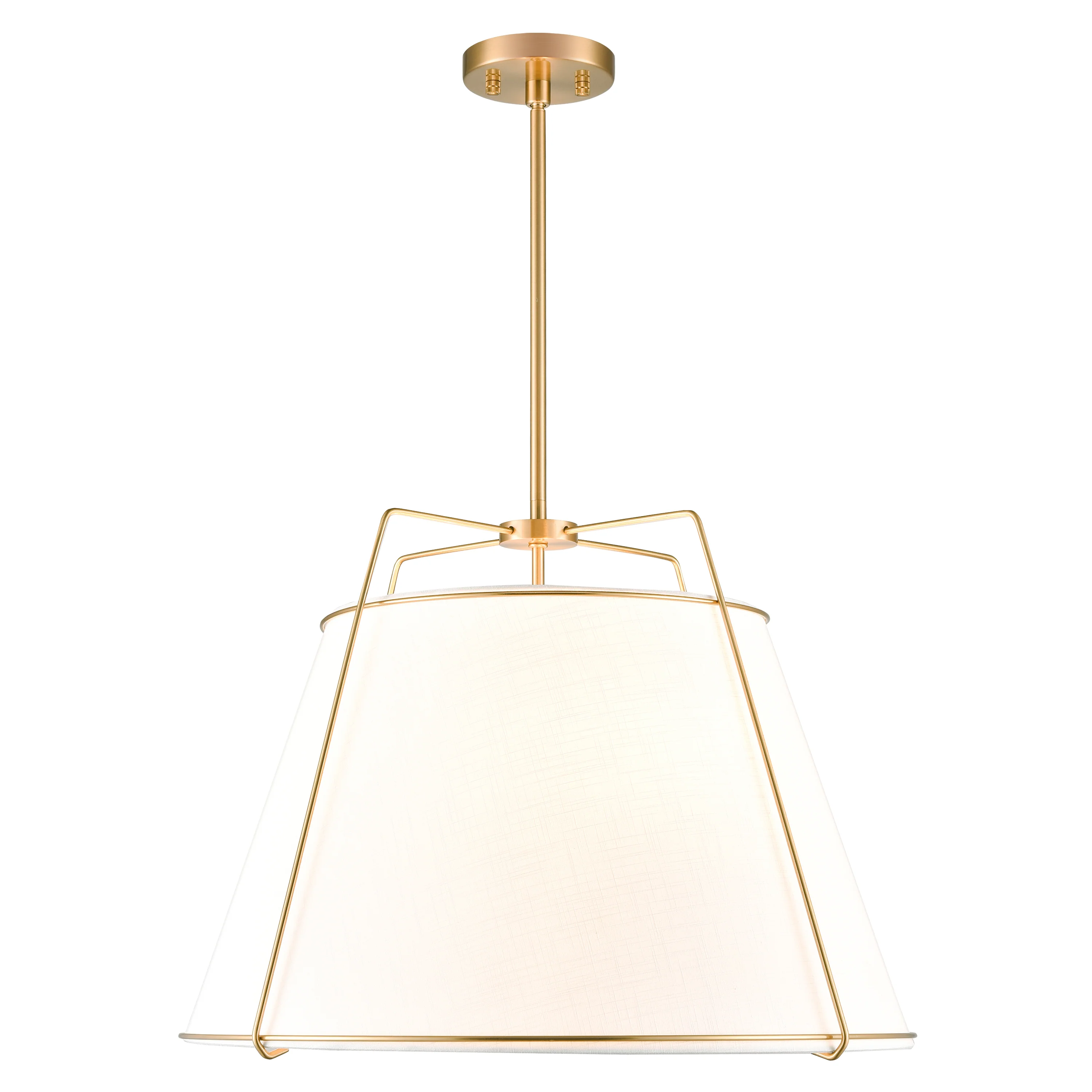 Lise 22" Chandelier | Antique Brass/White - Image 9