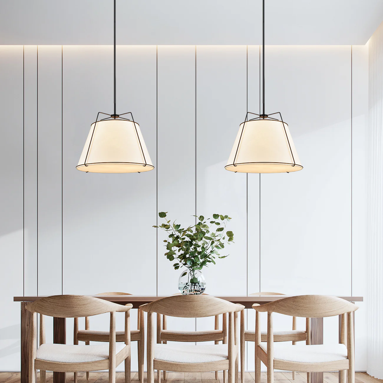 Lise 22" Chandelier | Black/White - Image 3