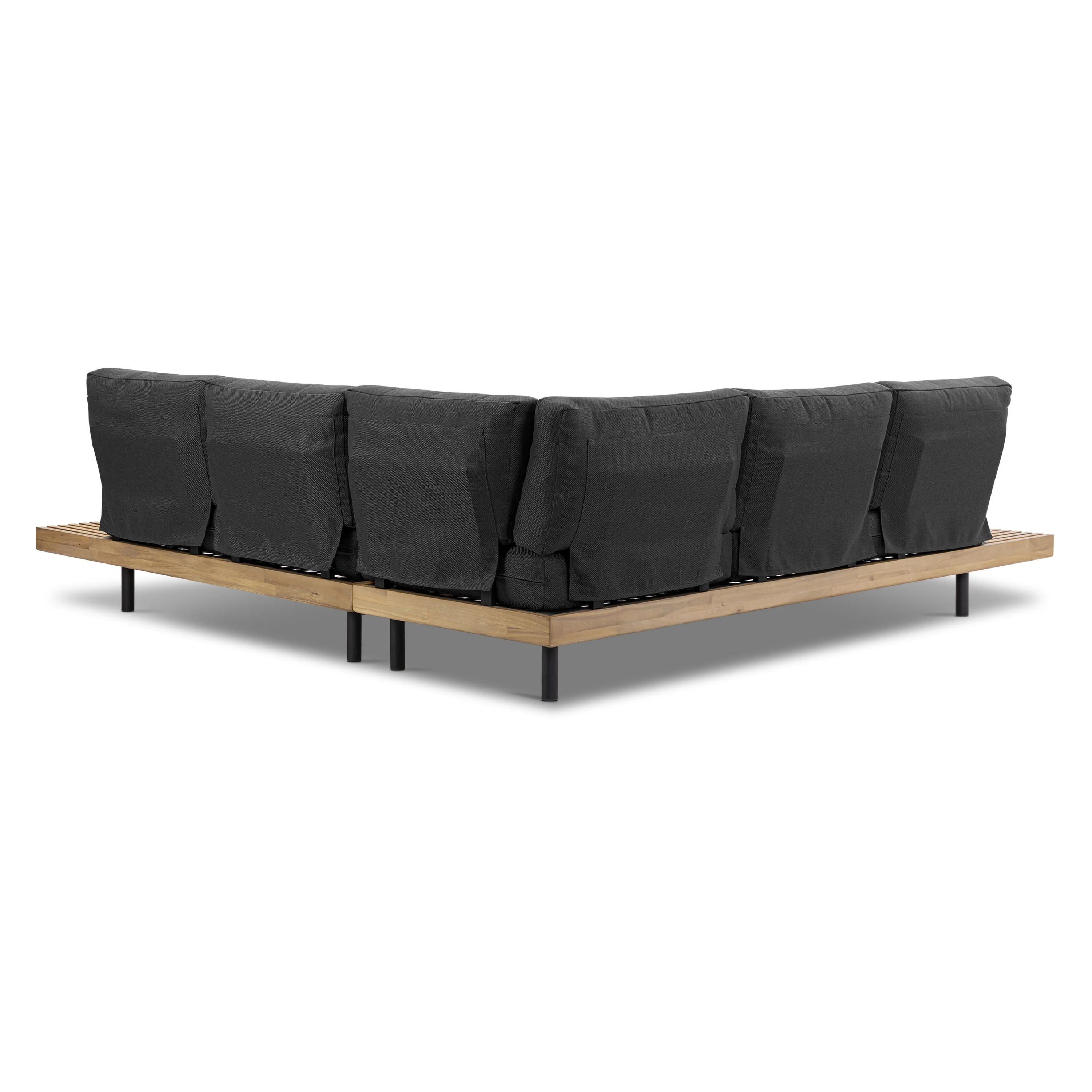 Lobos Outdoor Corner Sectional with Coffee Table | Medium Grey - Image 7