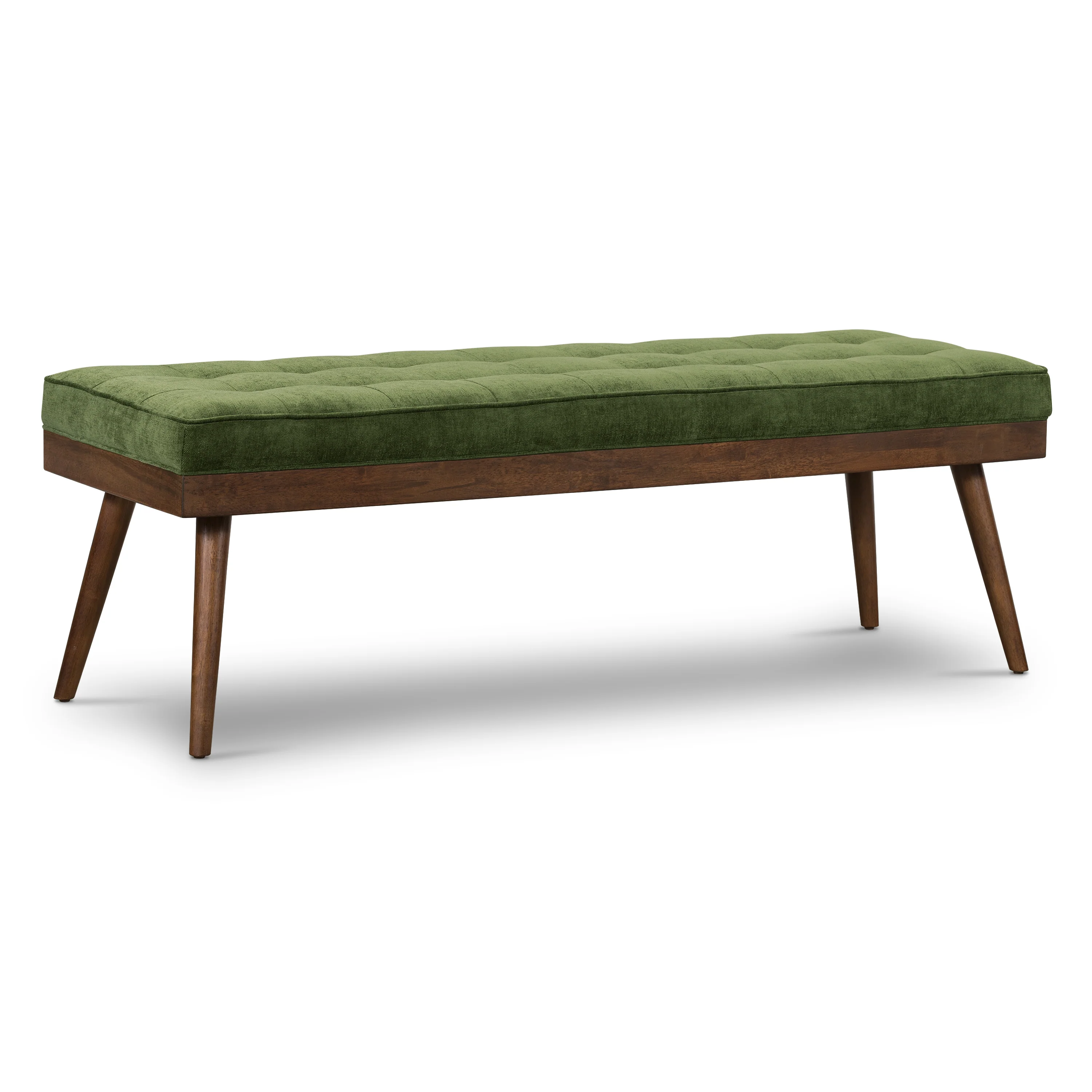 Luca Fabric Bench | Distressed Green Velvet - Image 3