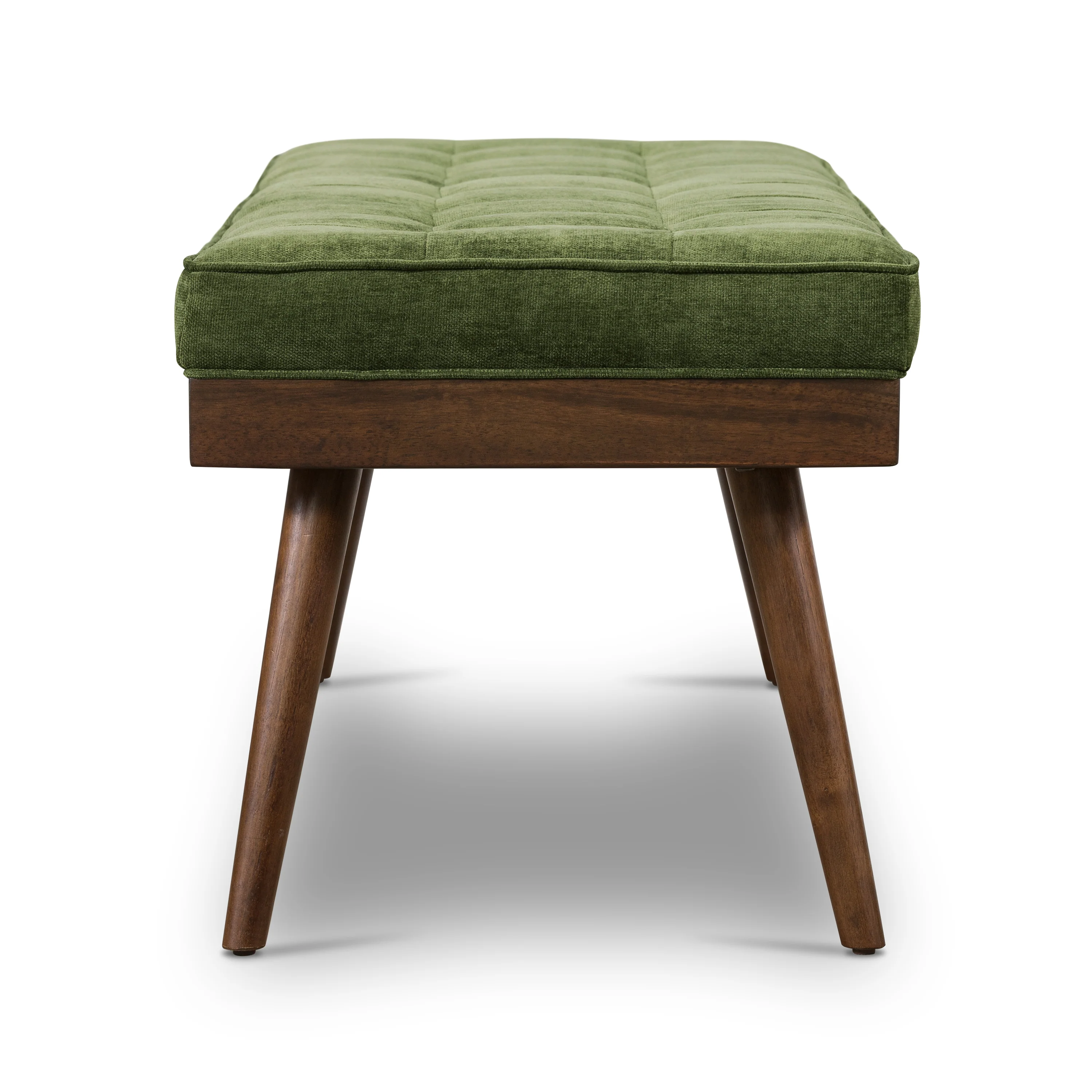 Luca Fabric Bench | Distressed Green Velvet - Image 4