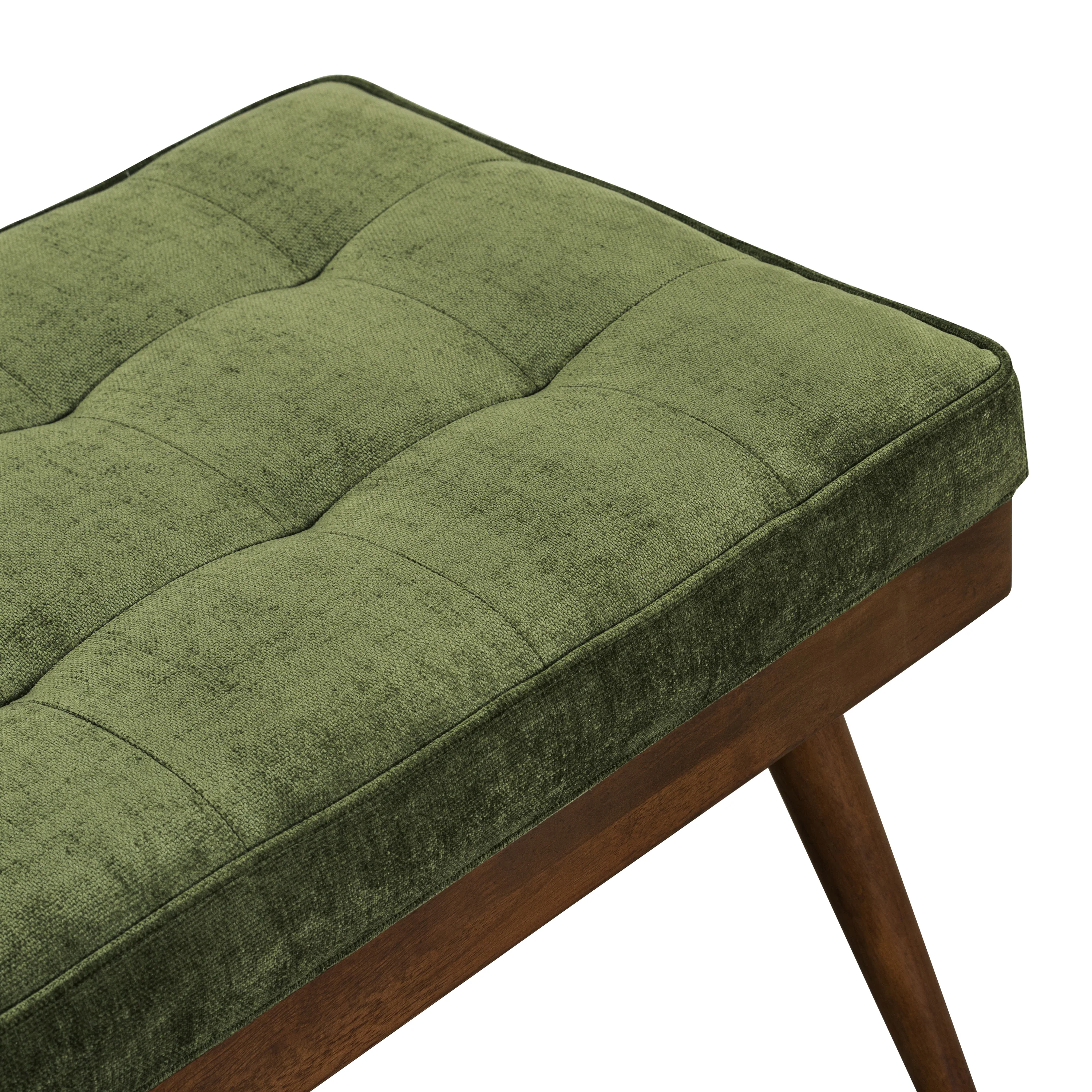 Luca Fabric Bench | Distressed Green Velvet - Image 6
