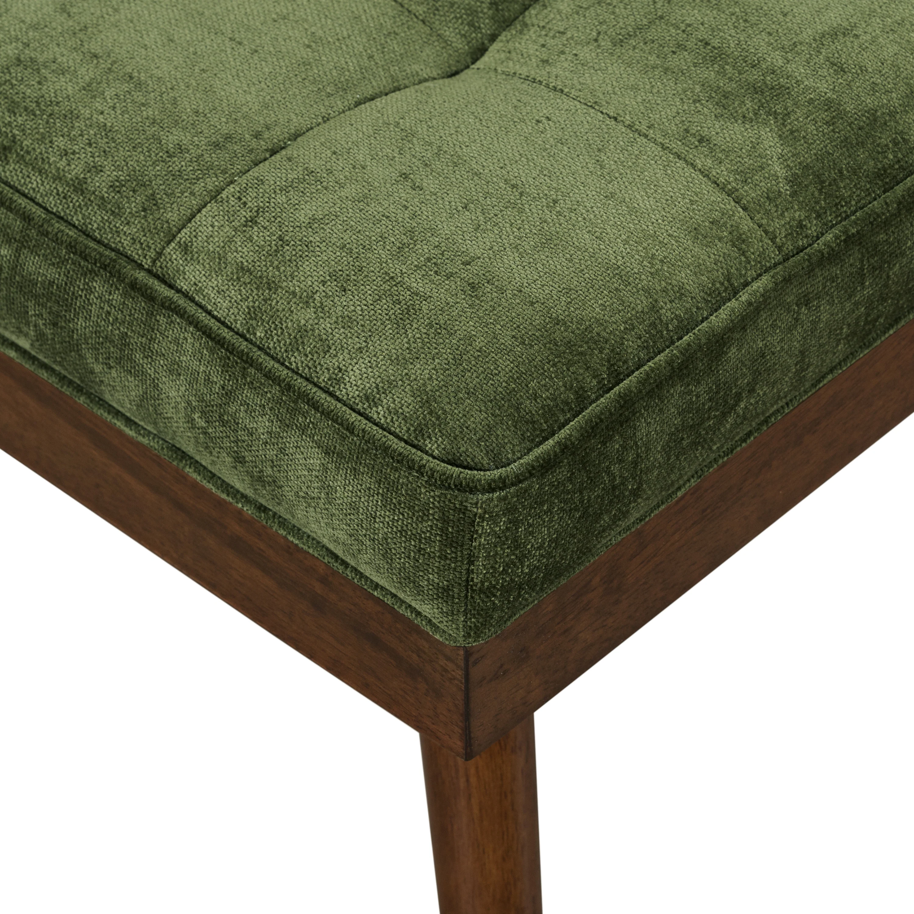 Luca Fabric Bench | Distressed Green Velvet - Image 7
