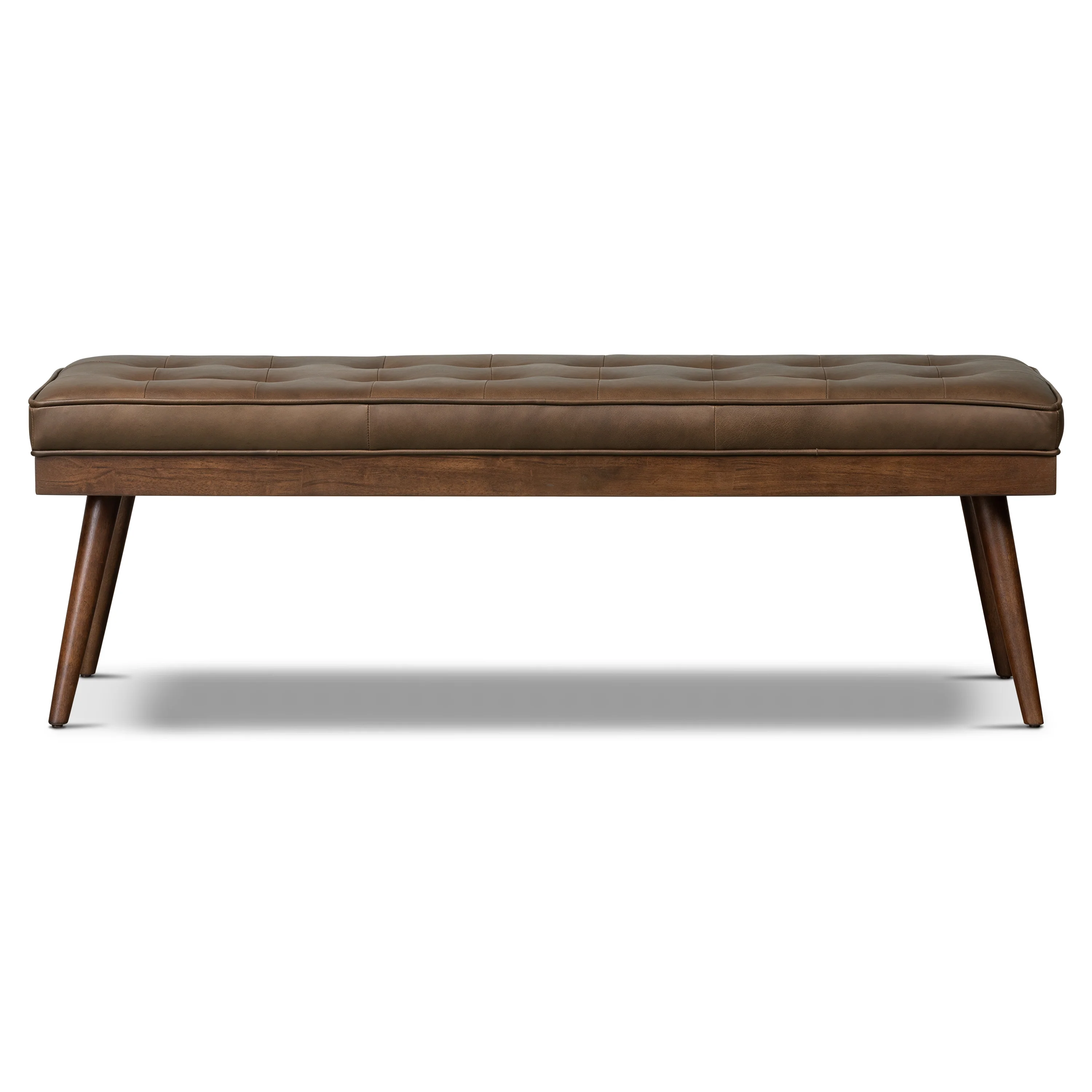 Luca Leather Bench | Cocoa Brown - Image 3
