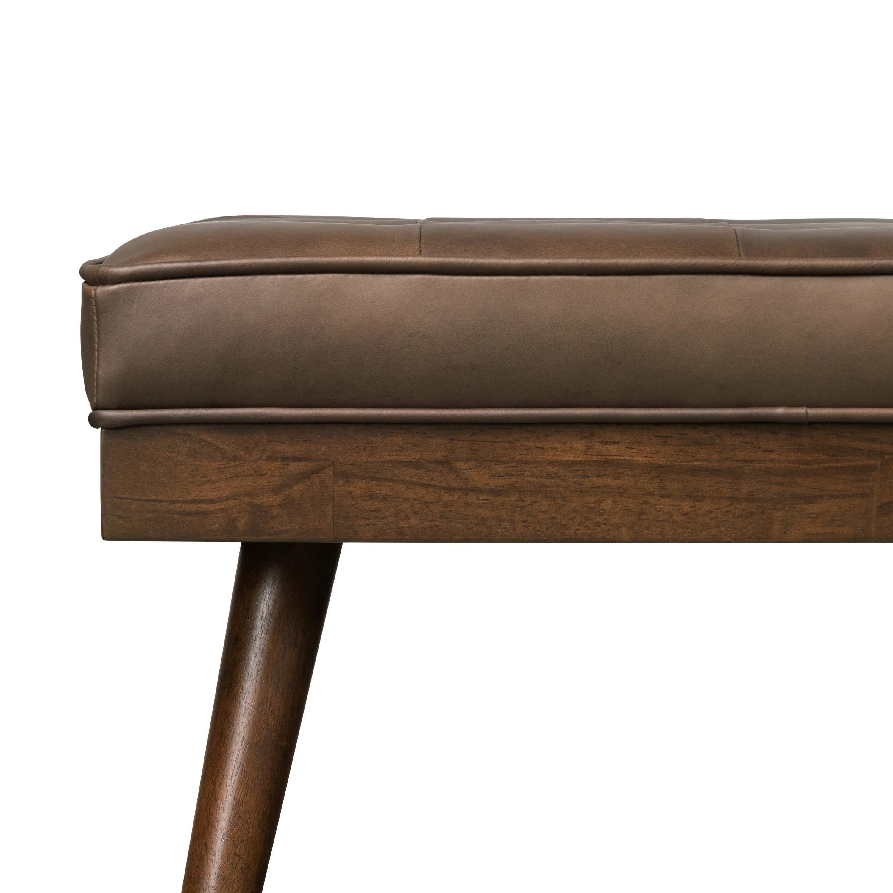 Luca Leather Bench | Cocoa Brown - Image 7