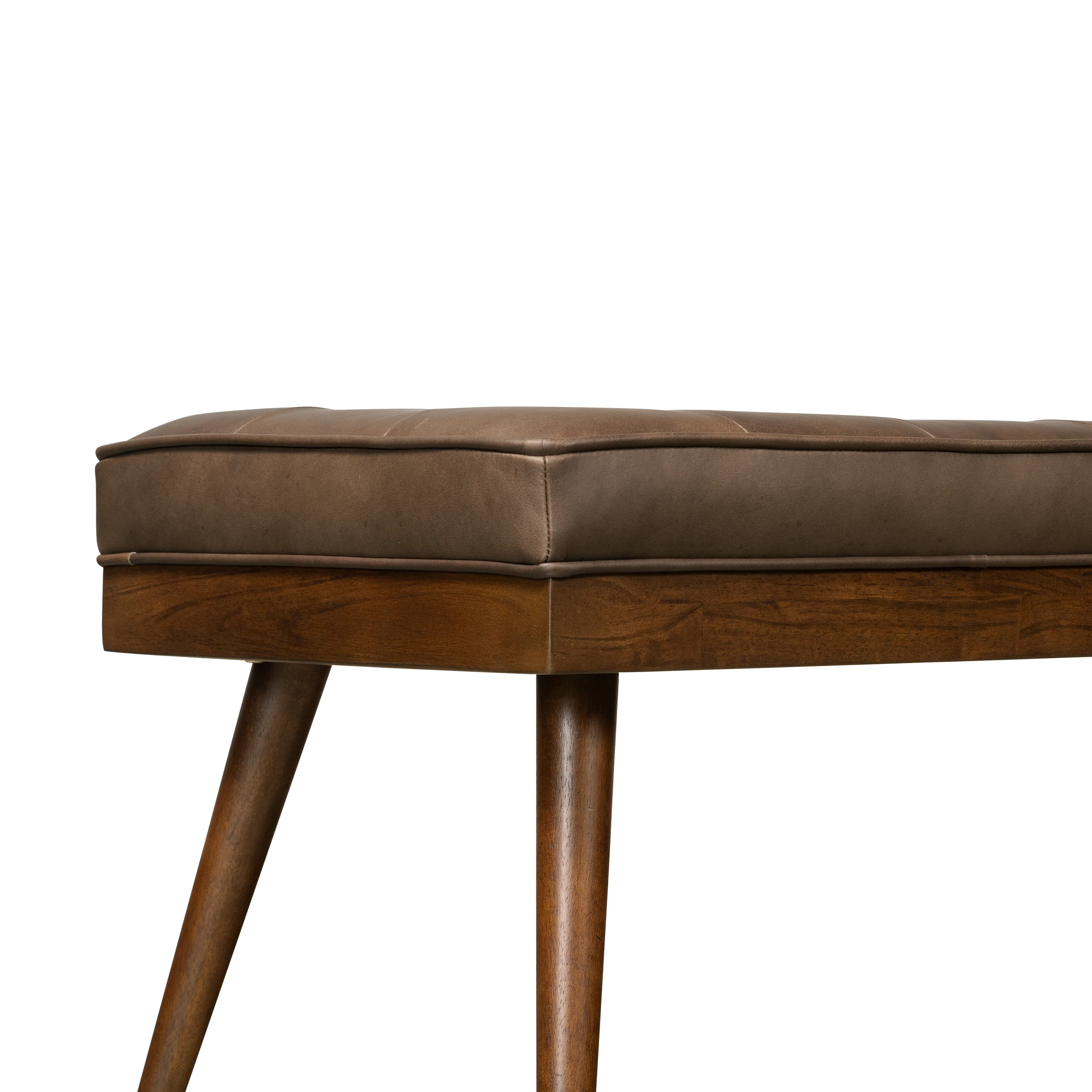 Luca Leather Bench | Cocoa Brown - Image 8