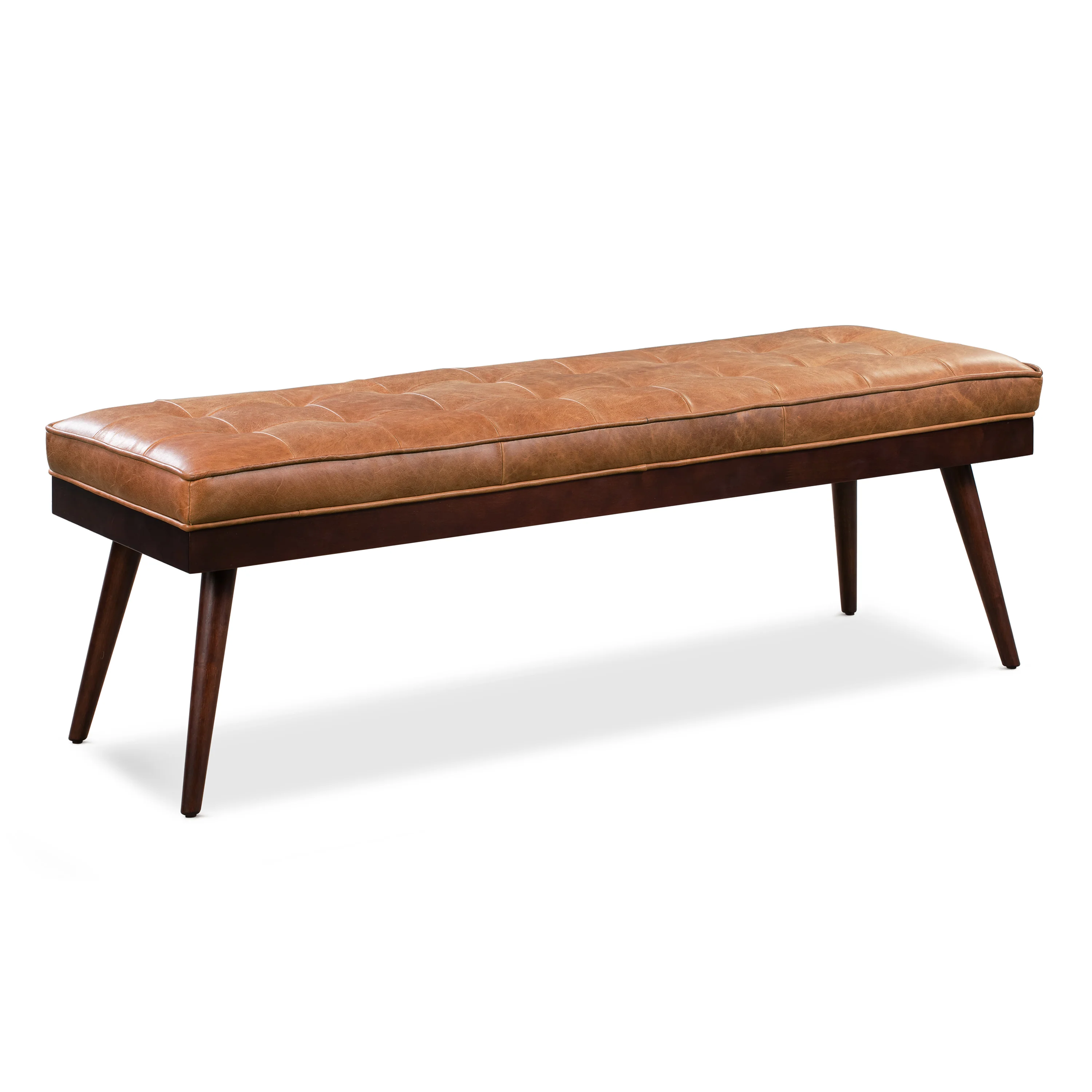 Luca Leather Bench | Cognac Tan - Image 4