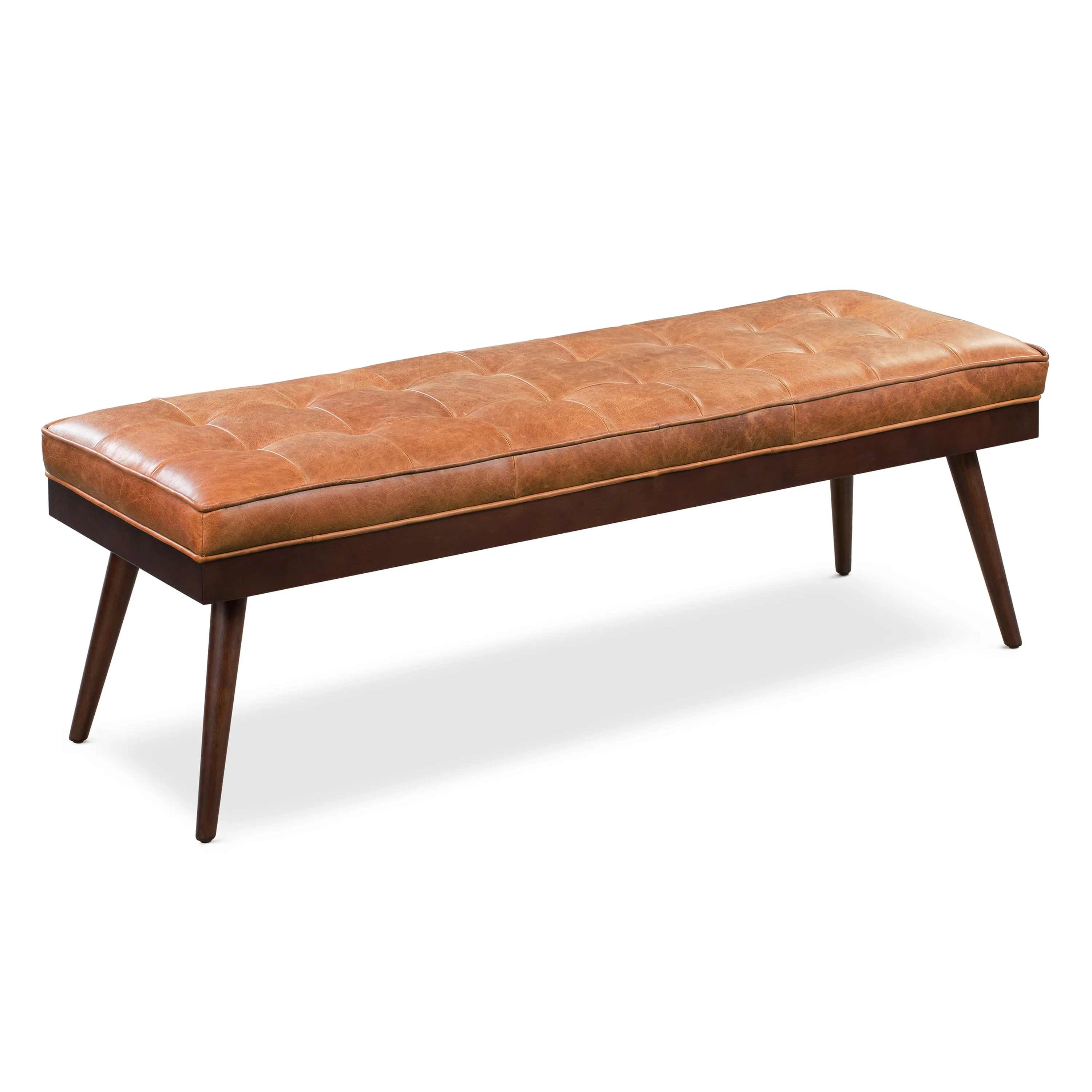 Luca Leather Bench | Cognac Tan - Image 5