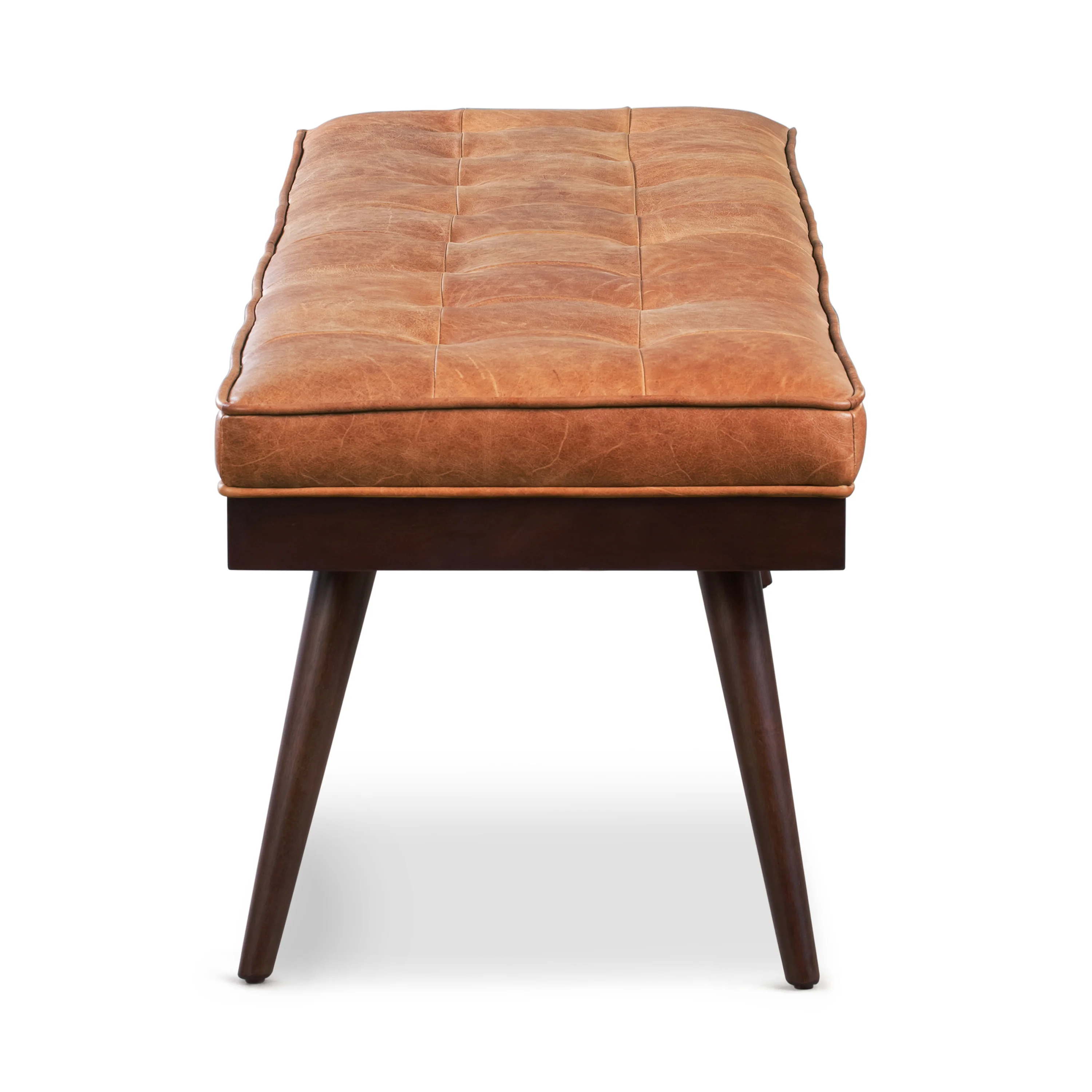 Luca Leather Bench | Cognac Tan - Image 6
