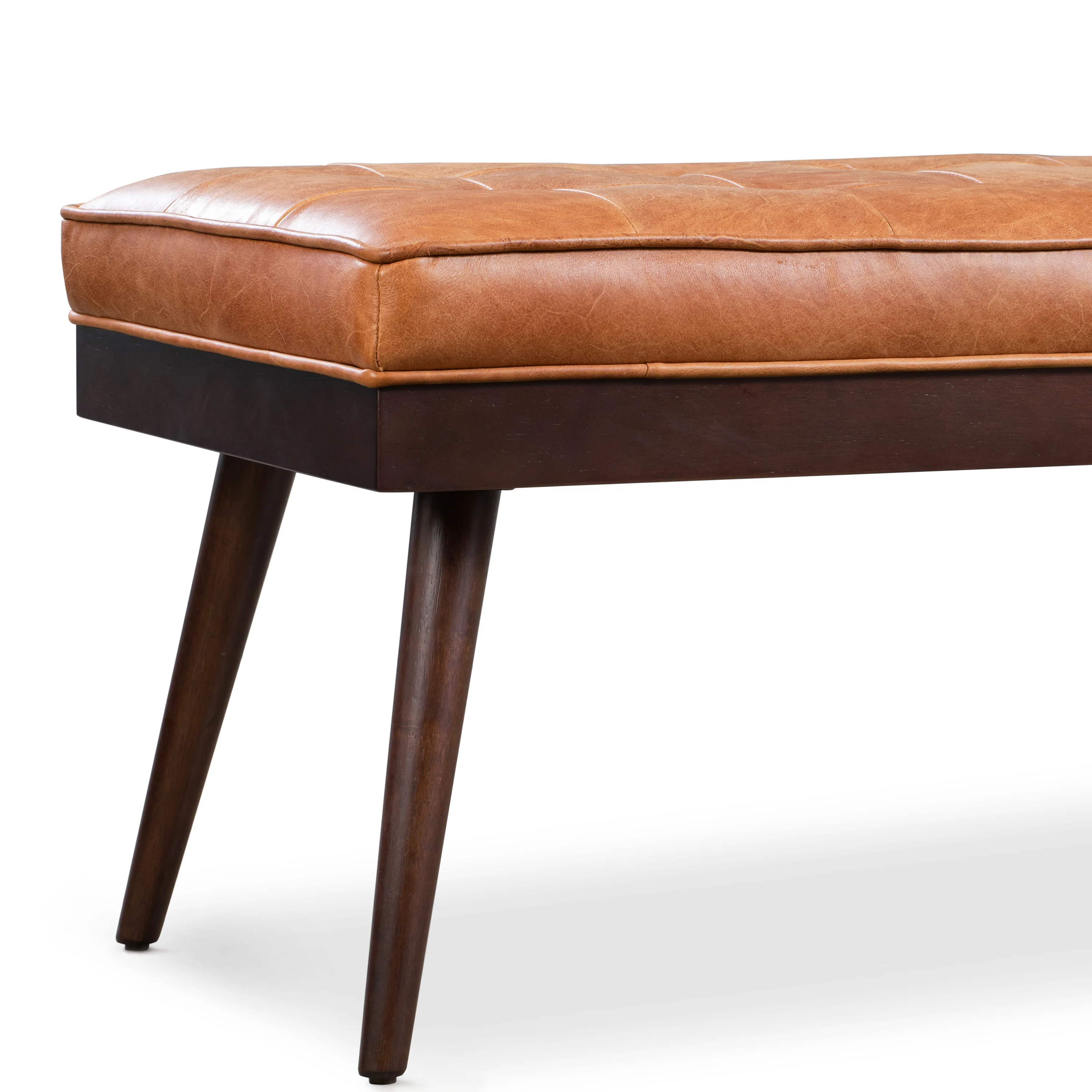 Luca Leather Bench | Cognac Tan - Image 8