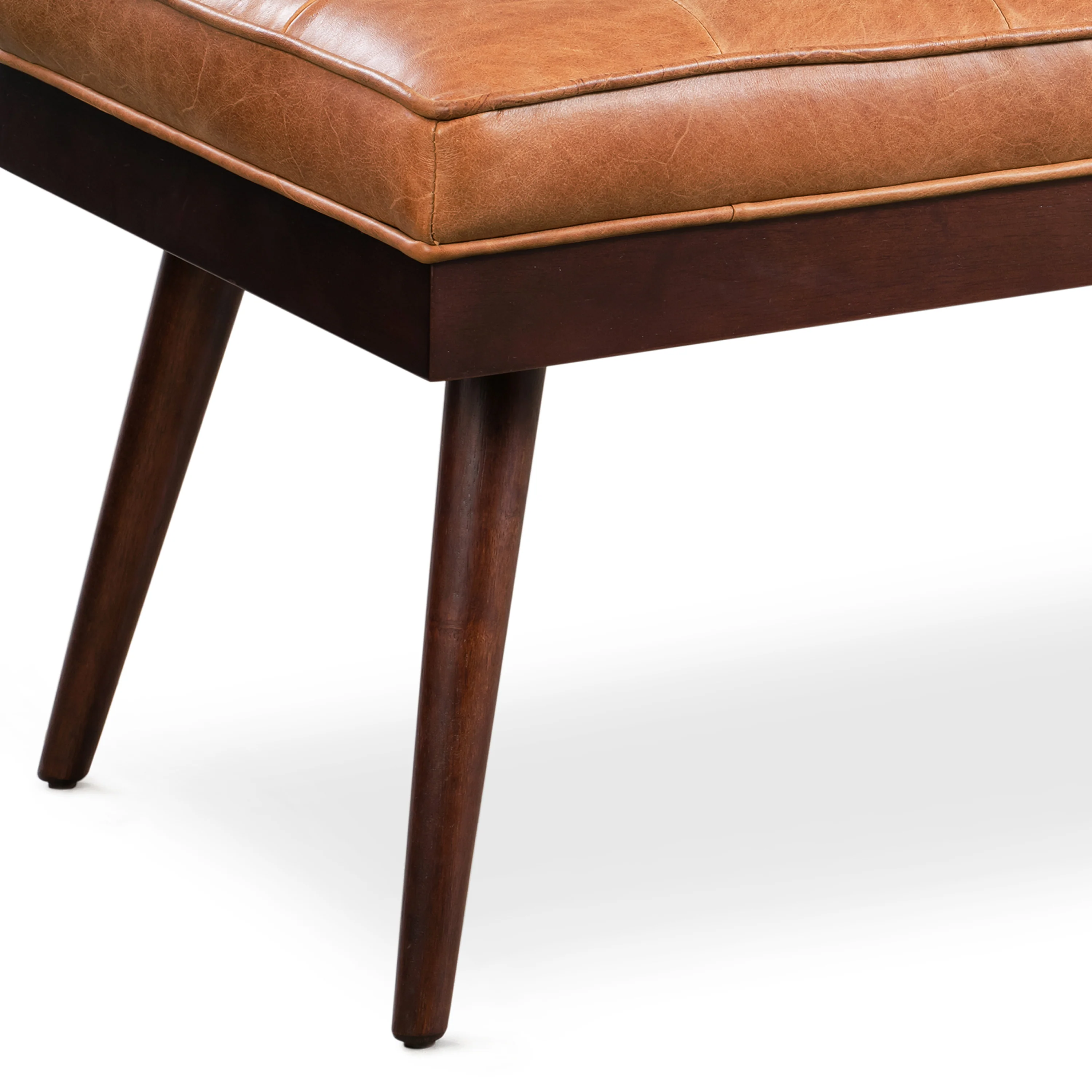 Luca Leather Bench | Cognac Tan - Image 9