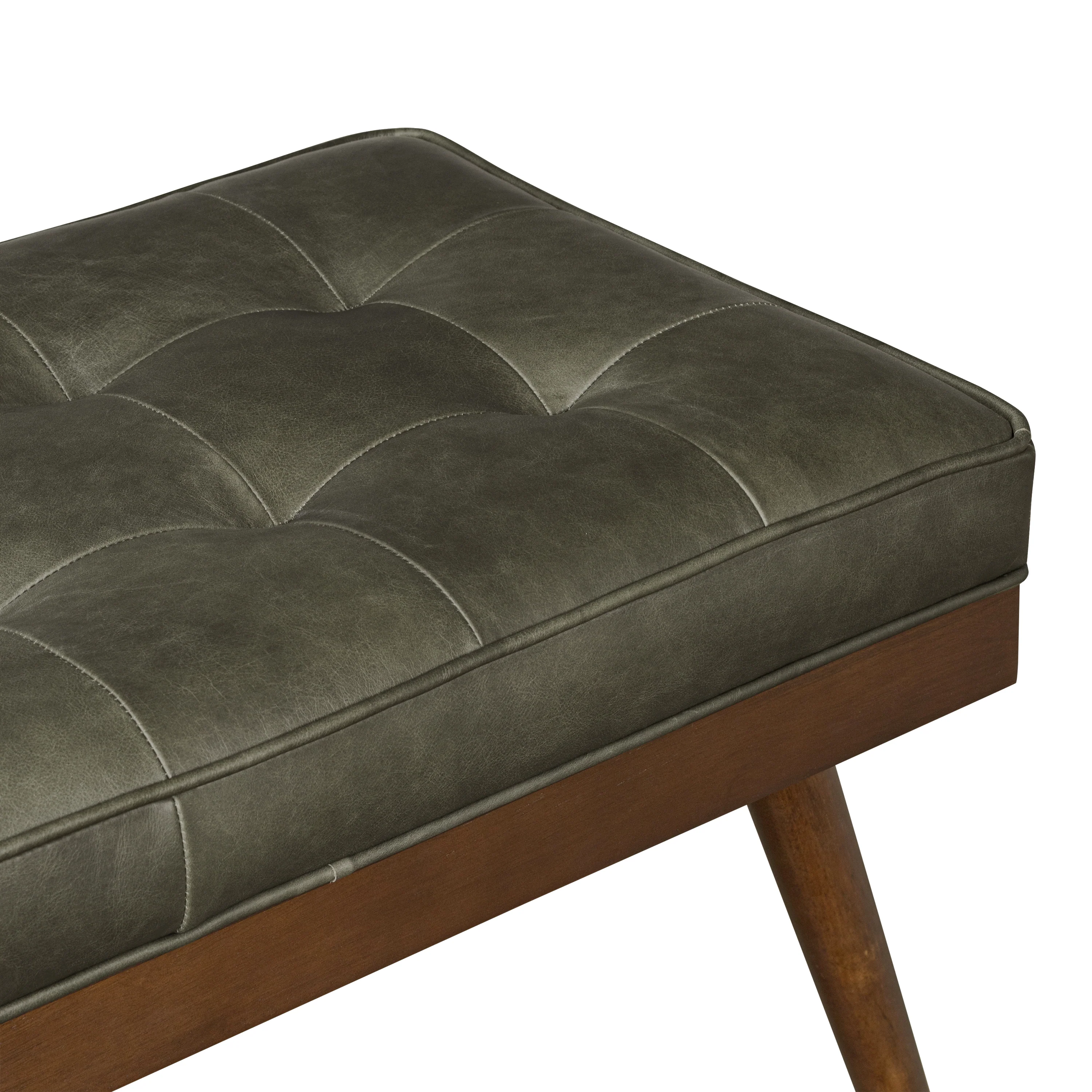 Luca Leather Bench | Olivine Green - Image 10