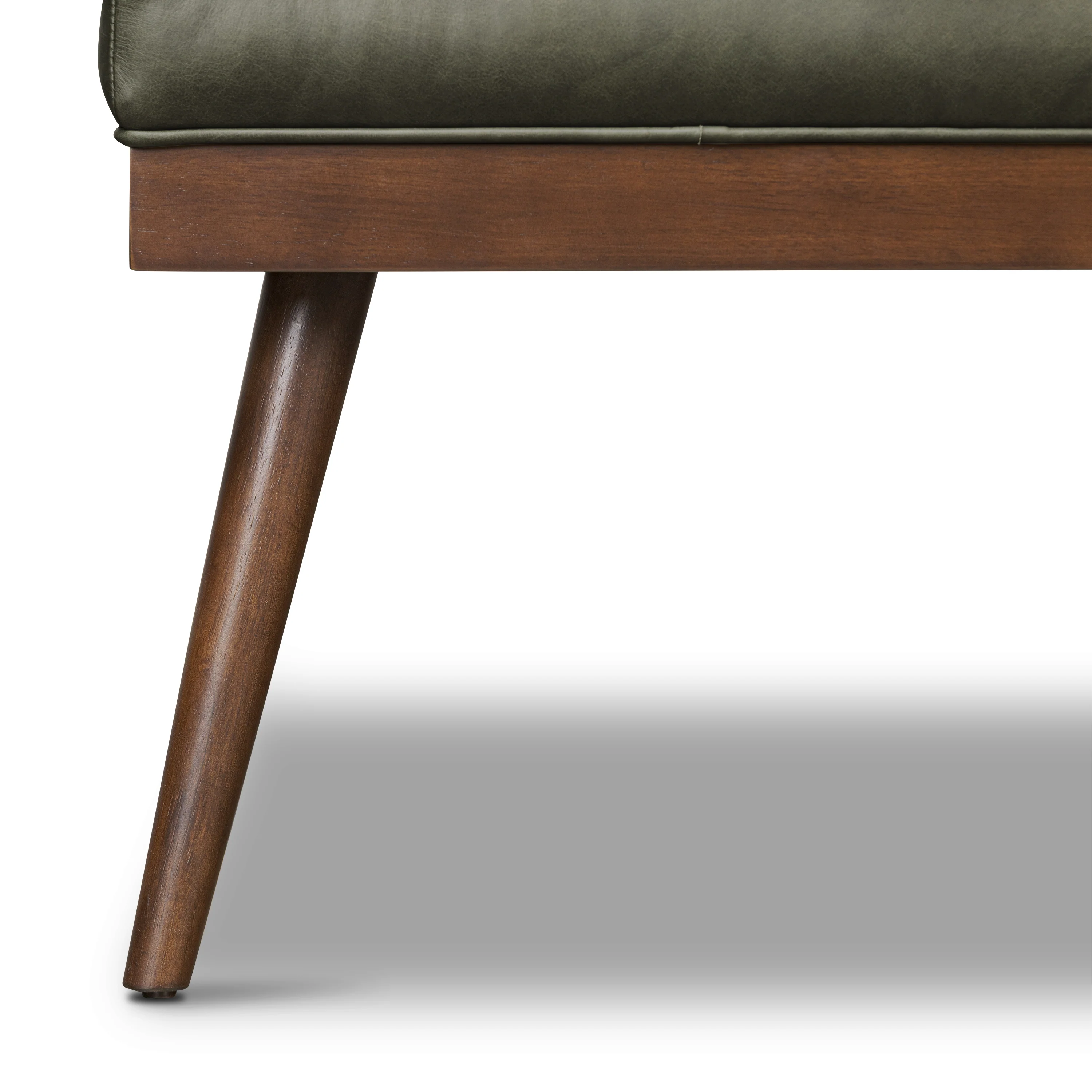 Luca Leather Bench | Olivine Green - Image 12