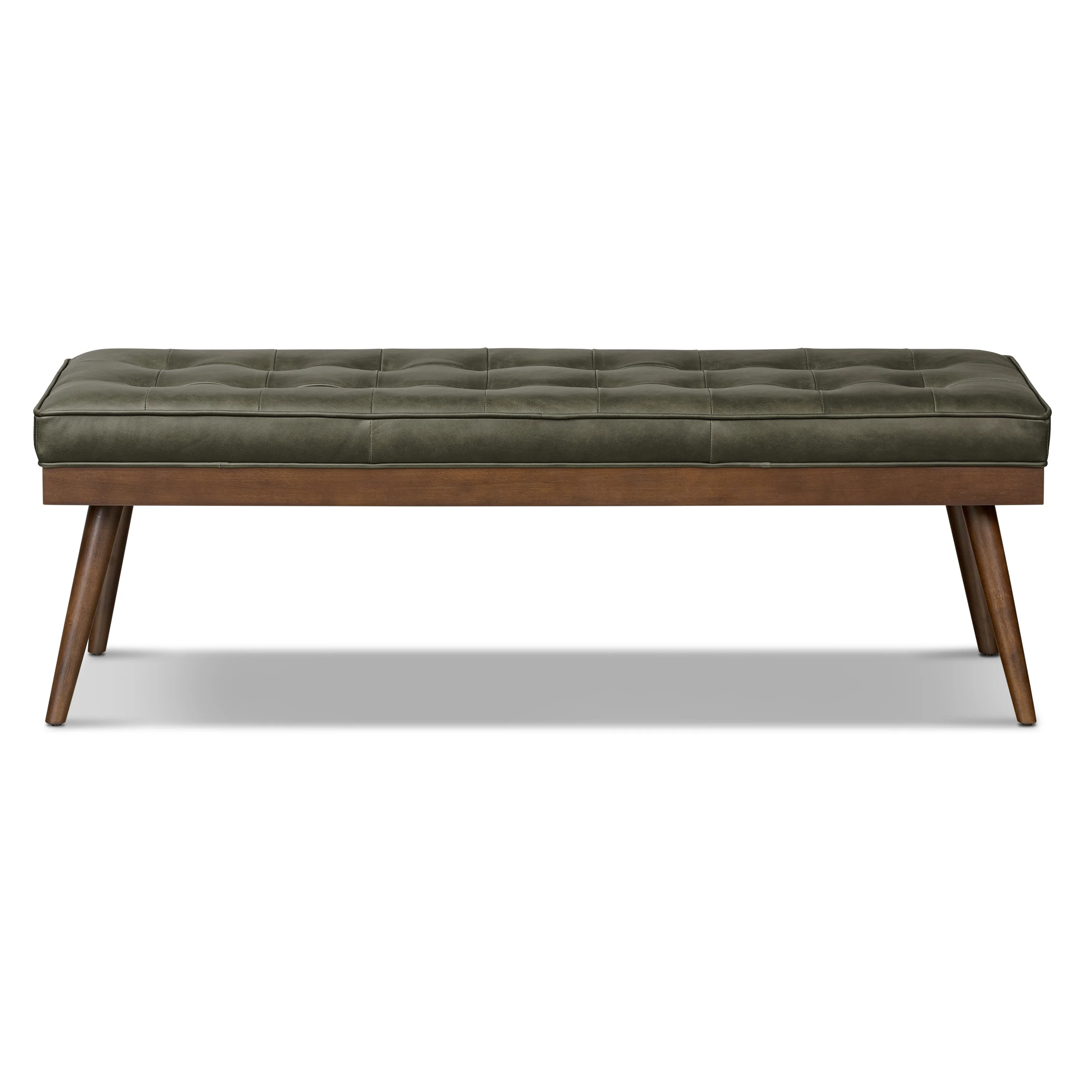 Luca Leather Bench | Olivine Green - Image 4