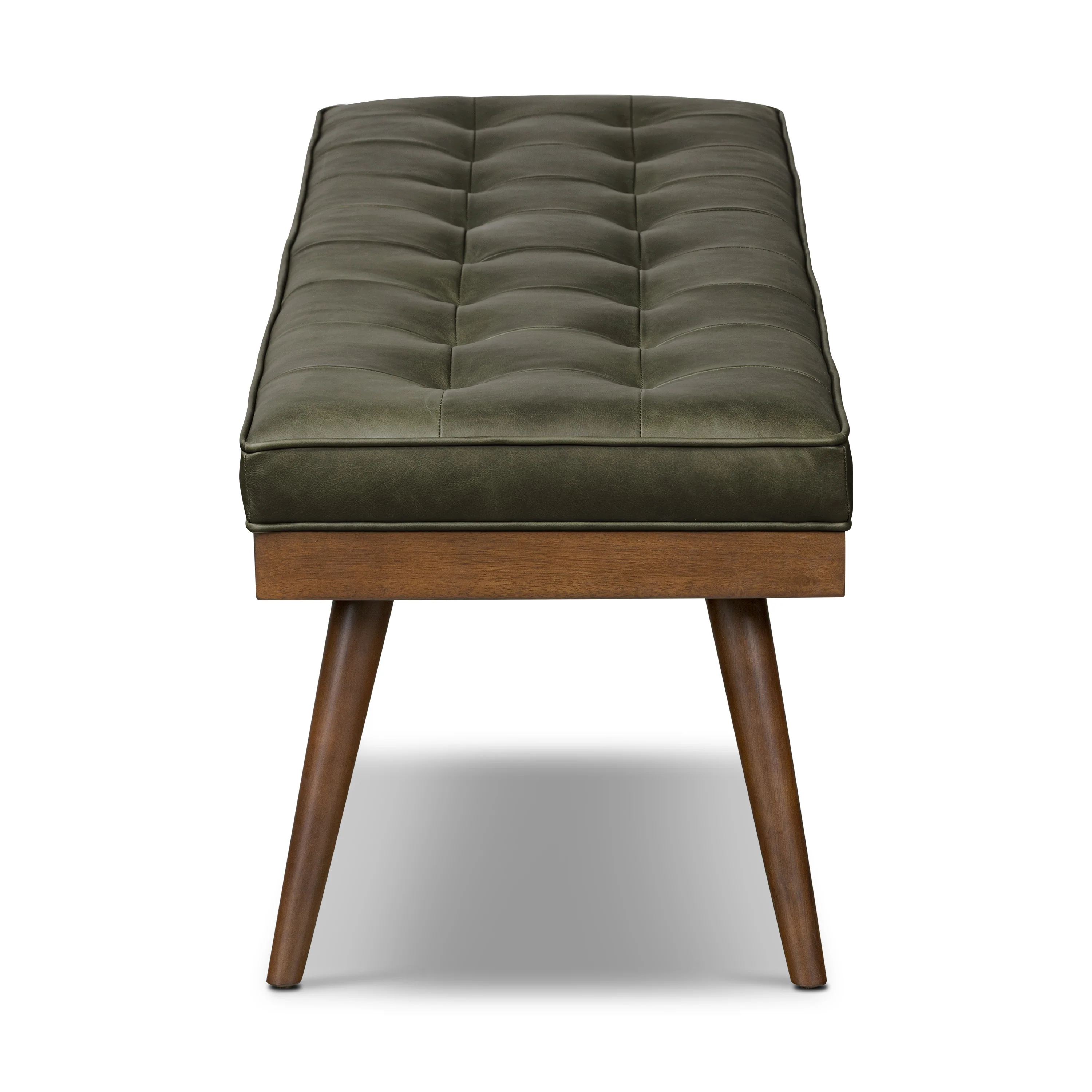 Luca Leather Bench | Olivine Green - Image 6