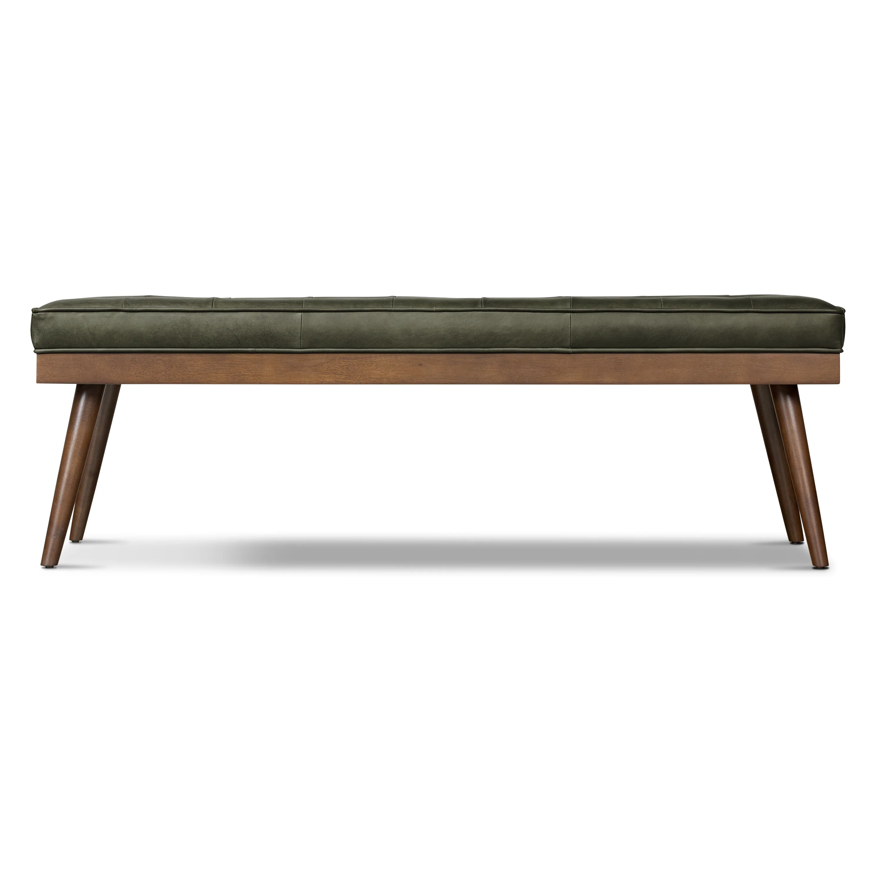 Luca Leather Bench | Olivine Green - Image 7