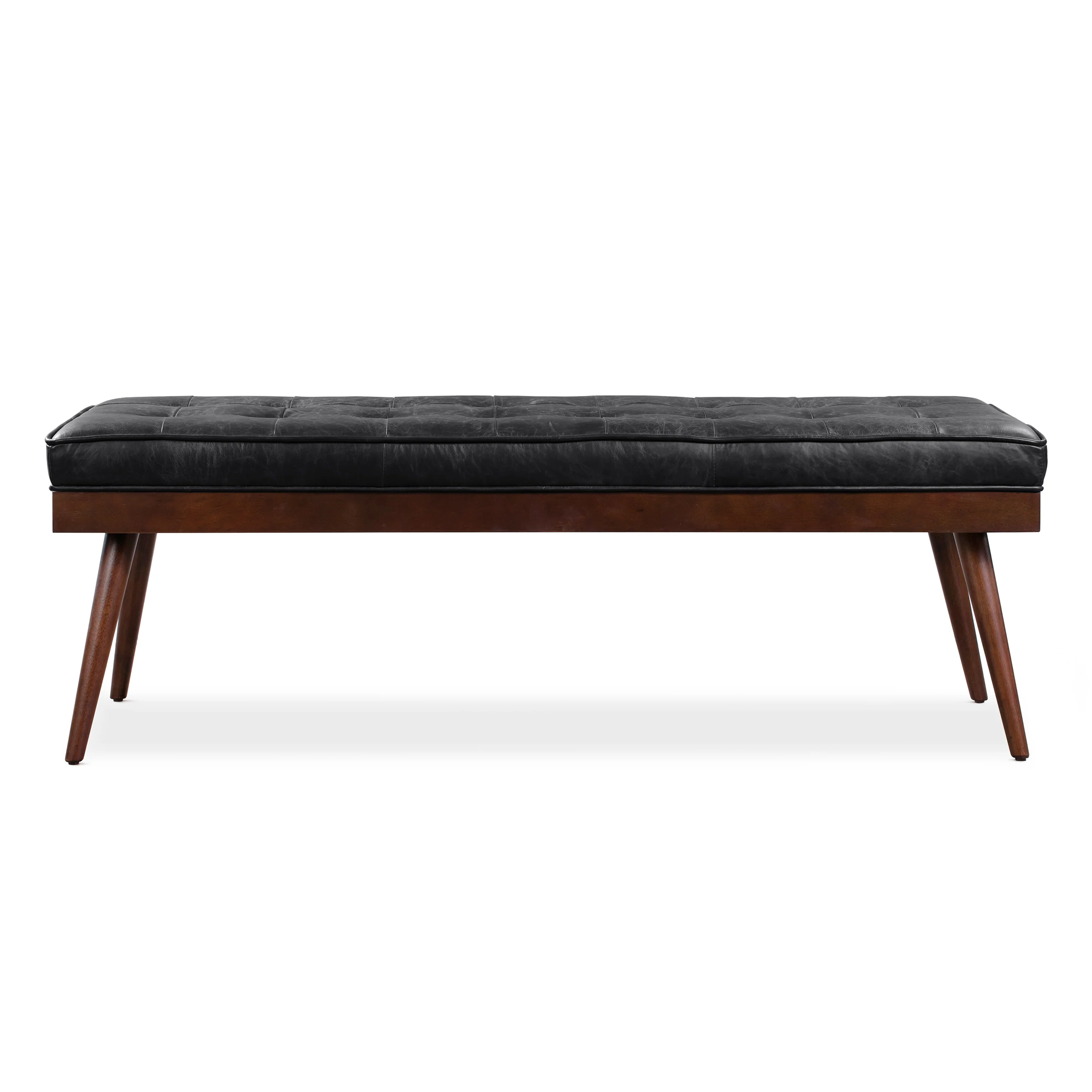 Luca Leather Bench | Onyx Black - Image 3