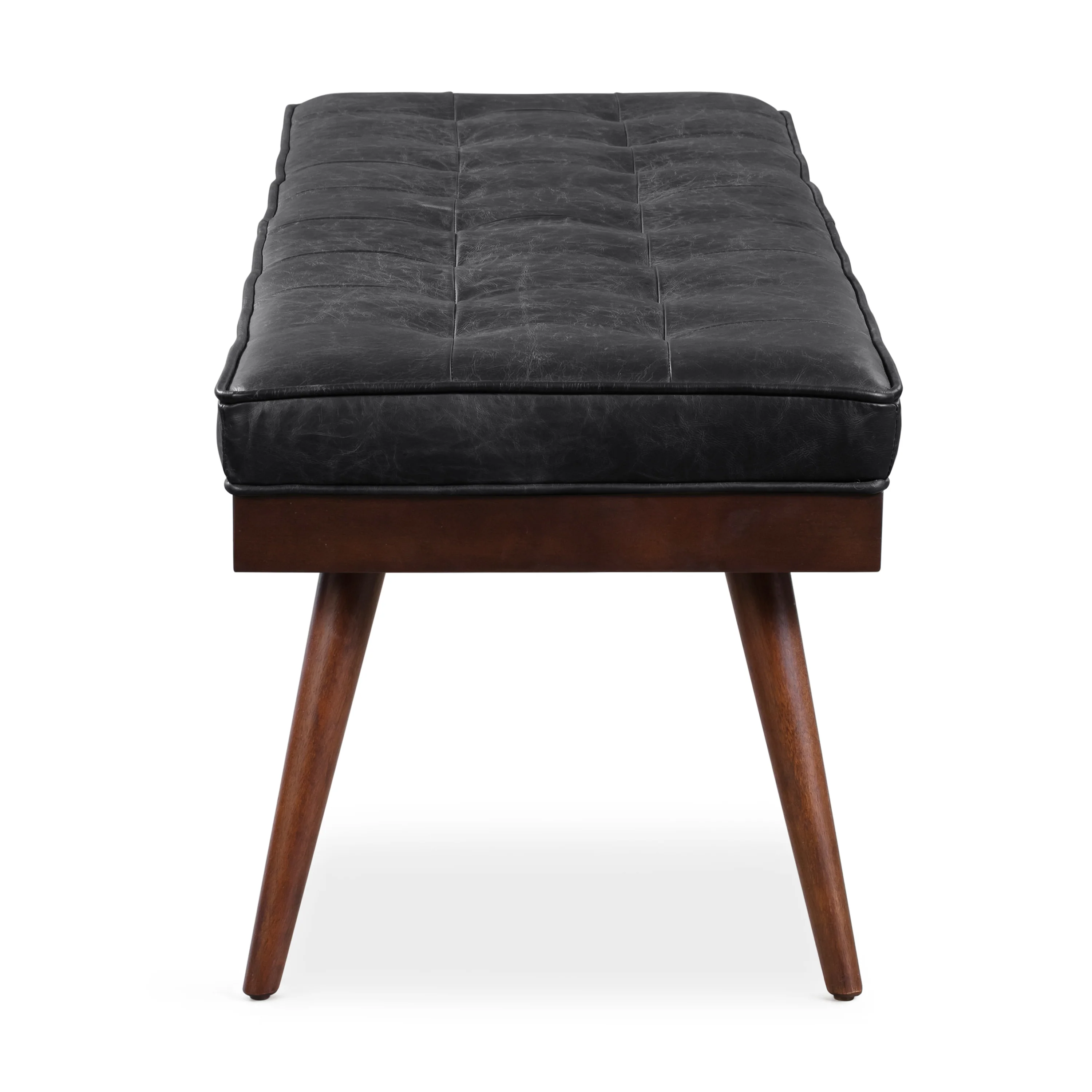 Luca Leather Bench | Onyx Black - Image 7