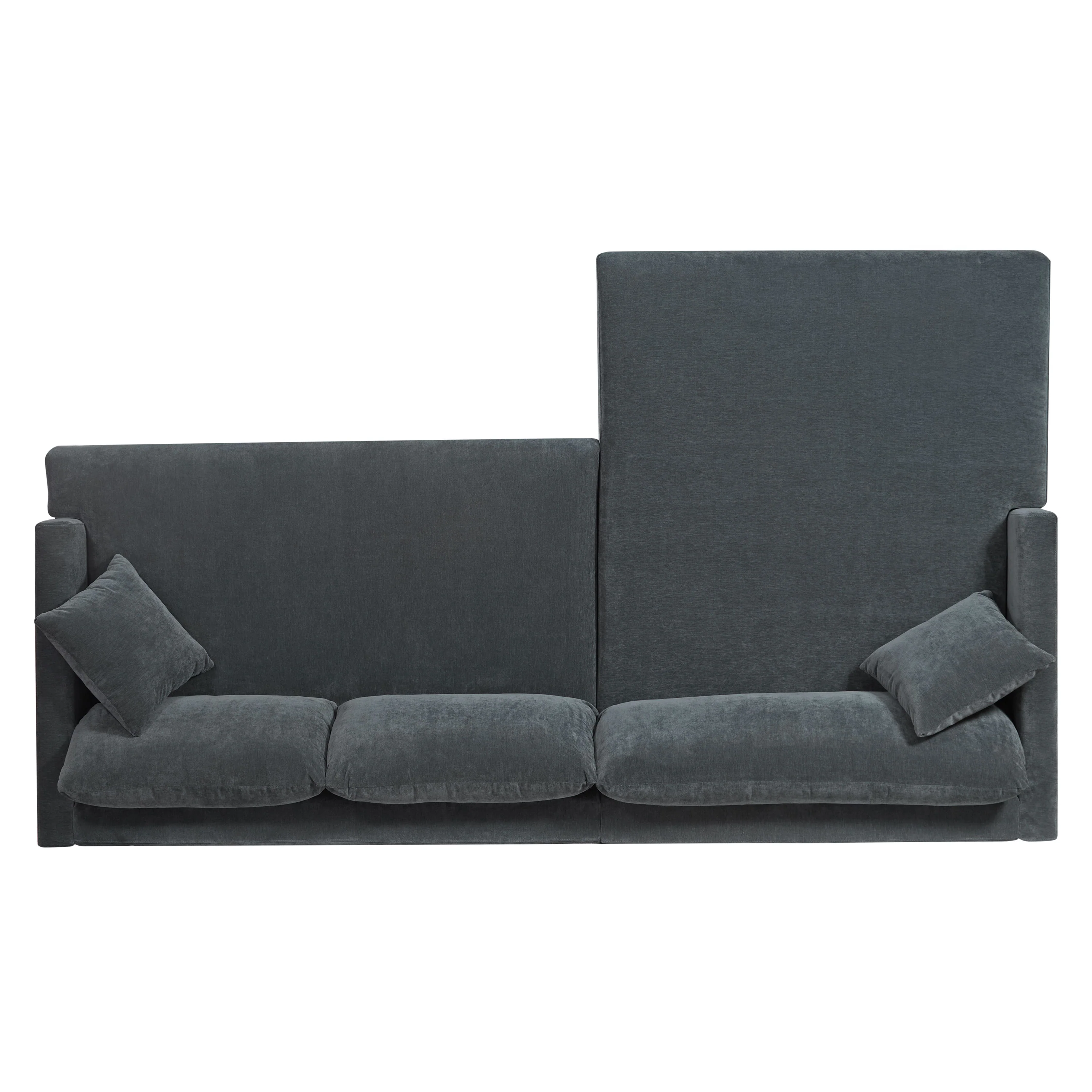 Lucerne Left-Facing Sectional with Extra-Wide Chaise | Boreal Blue - Image 8