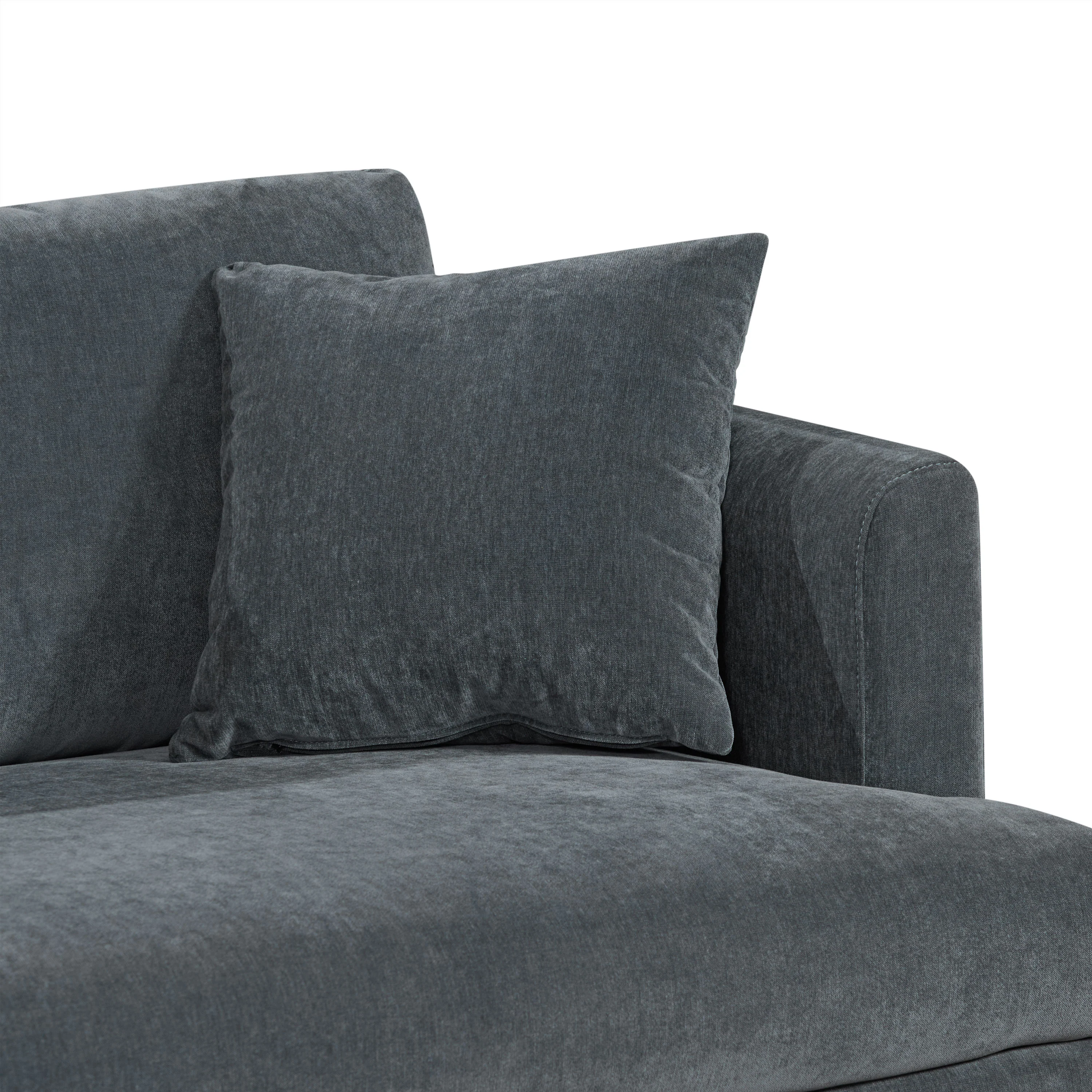 Lucerne Left-Facing Sectional with Extra-Wide Chaise | Boreal Blue - Image 9