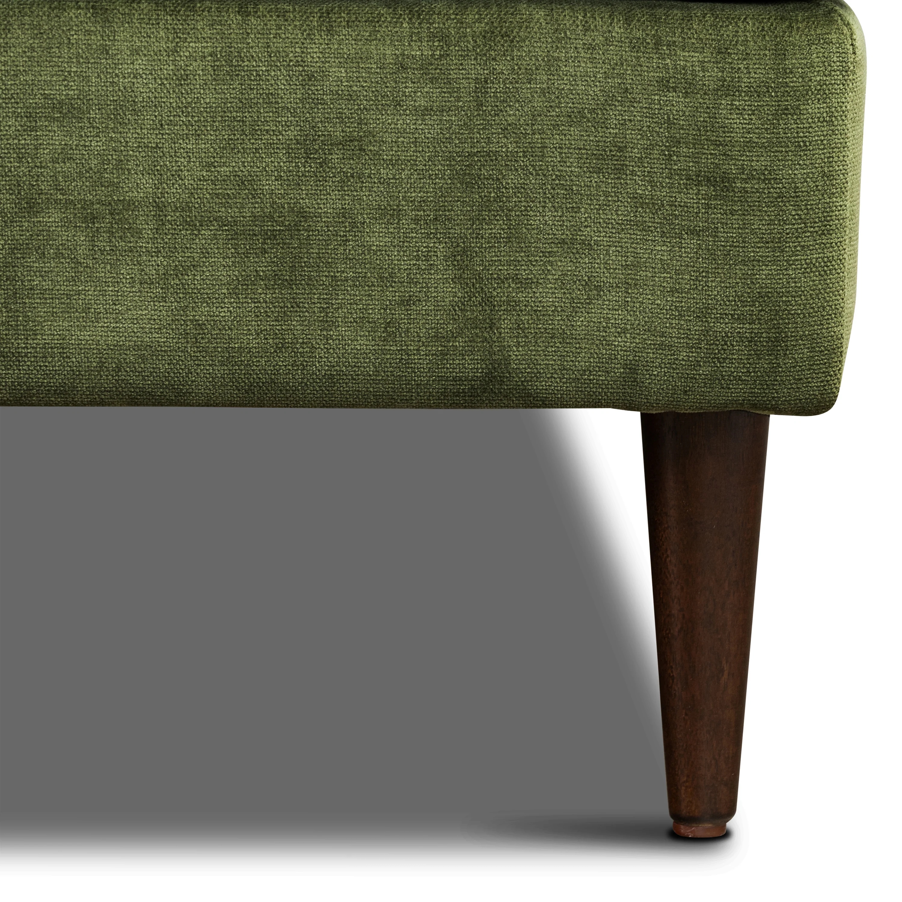 Lucerne Left-Facing Sectional with Extra-Wide Chaise | Distressed Green Velvet - Image 13