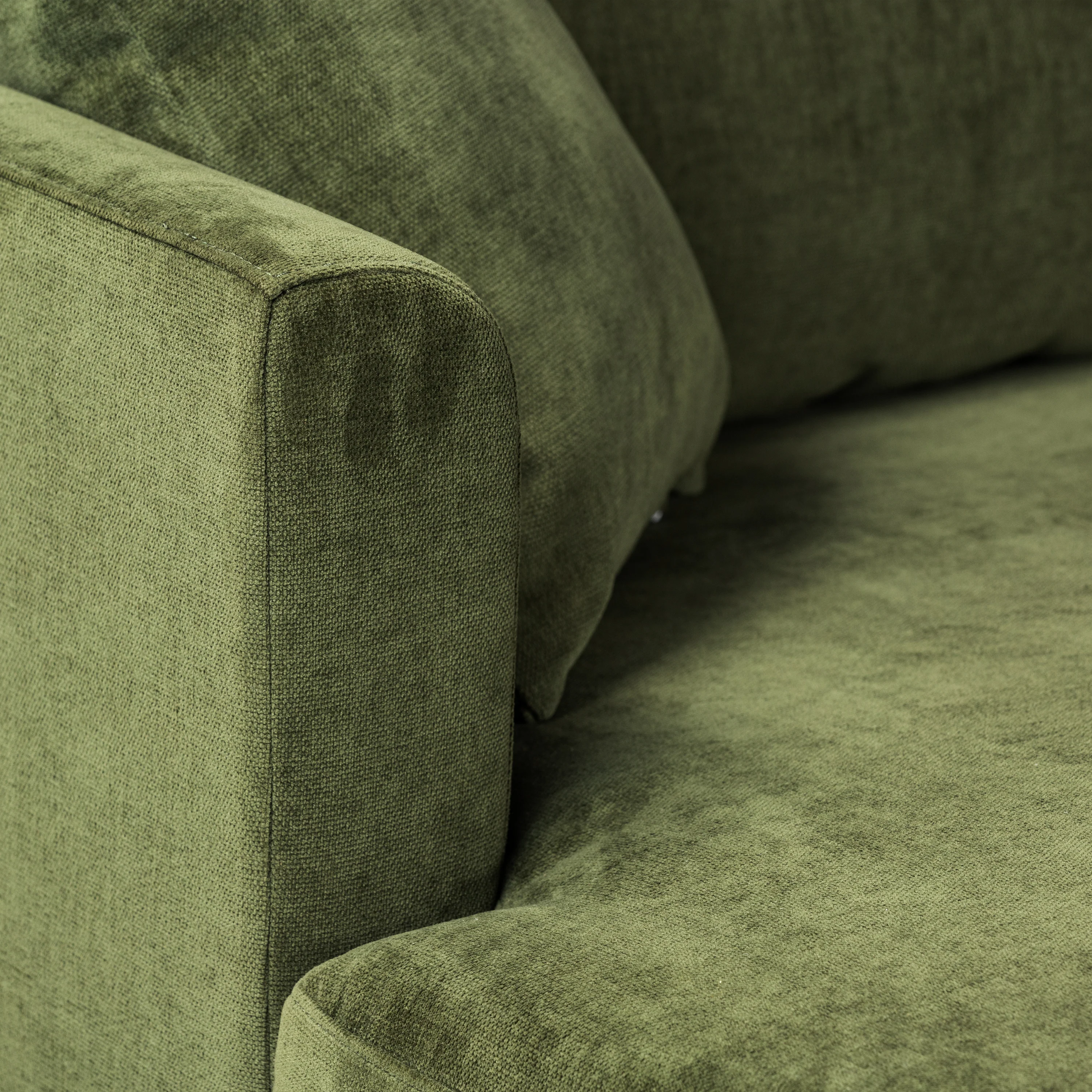 Lucerne Left-Facing Sectional with Extra-Wide Chaise | Distressed Green Velvet - Image 15