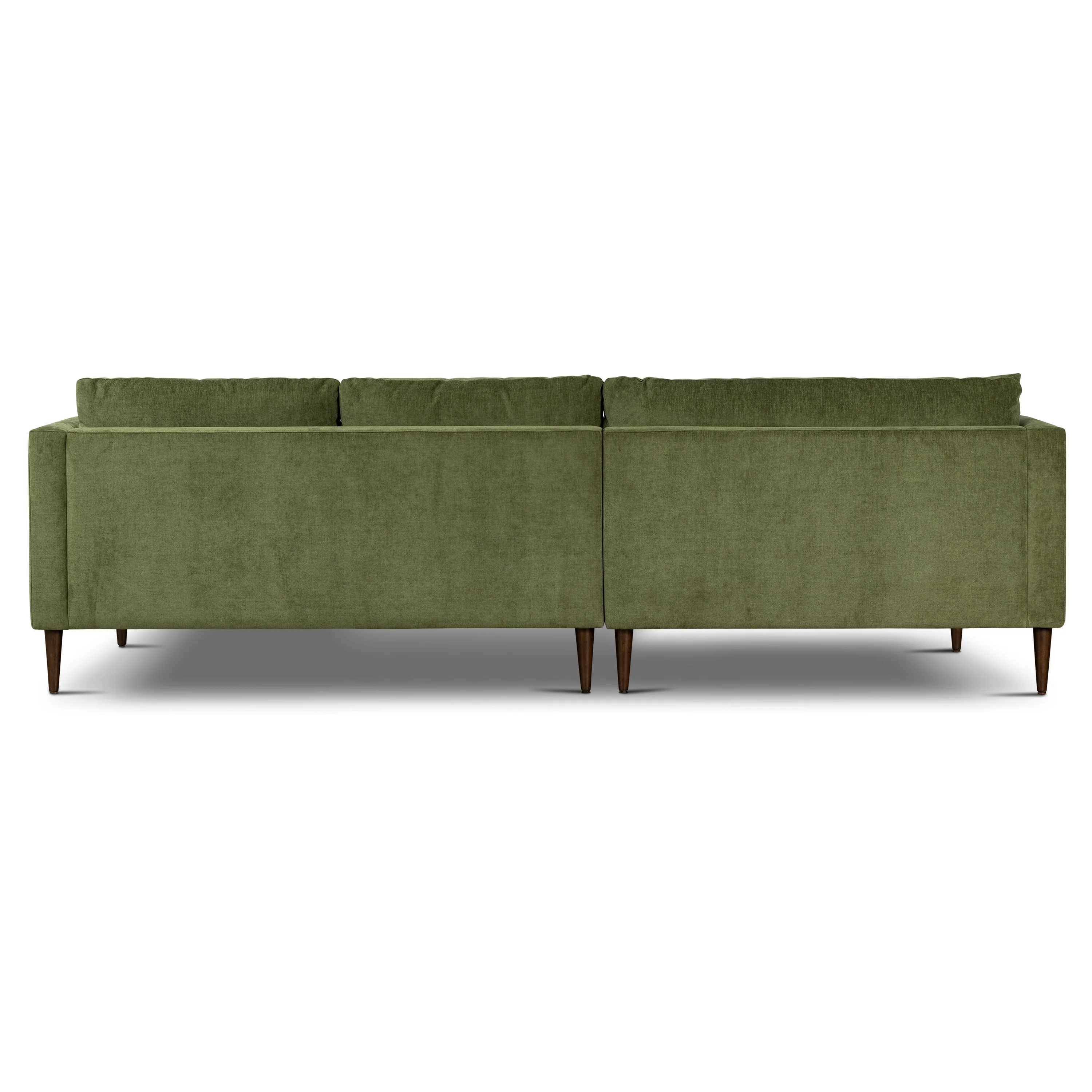 Lucerne Left-Facing Sectional with Extra-Wide Chaise | Distressed Green Velvet - Image 8