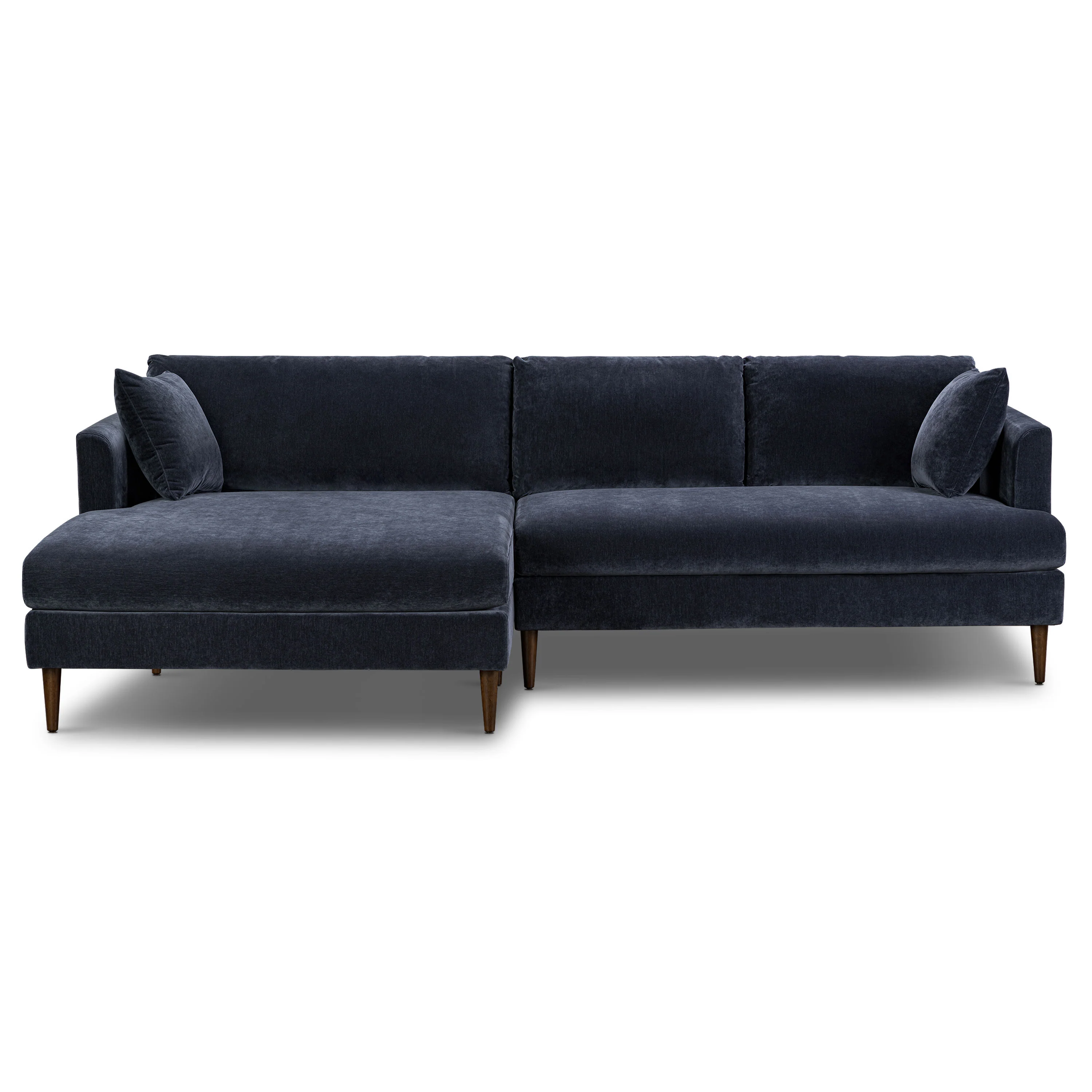 Lucerne Left-Facing Sectional with Extra-Wide Chaise | Mystic Blue - Image 4