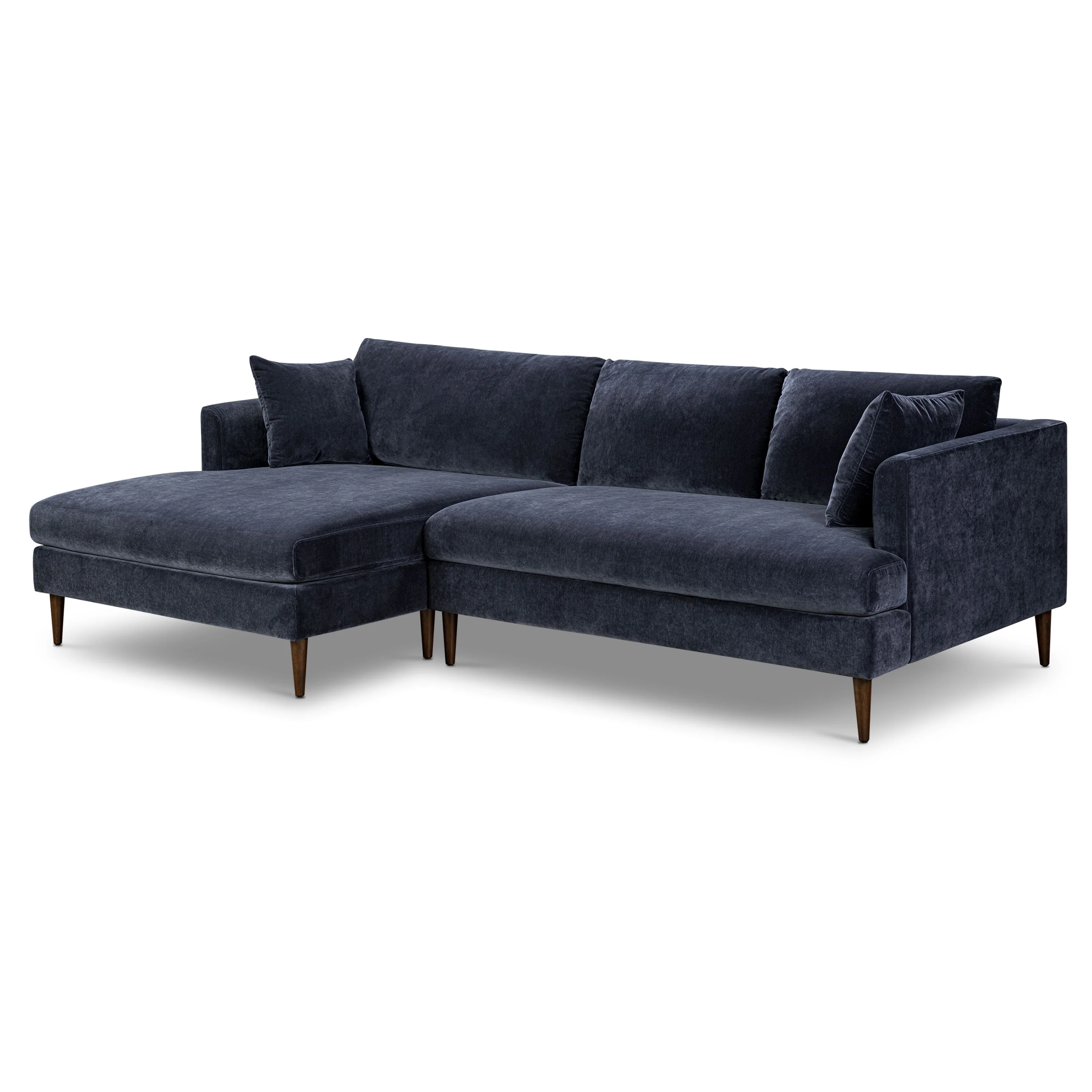 Lucerne Left-Facing Sectional with Extra-Wide Chaise | Mystic Blue - Image 5